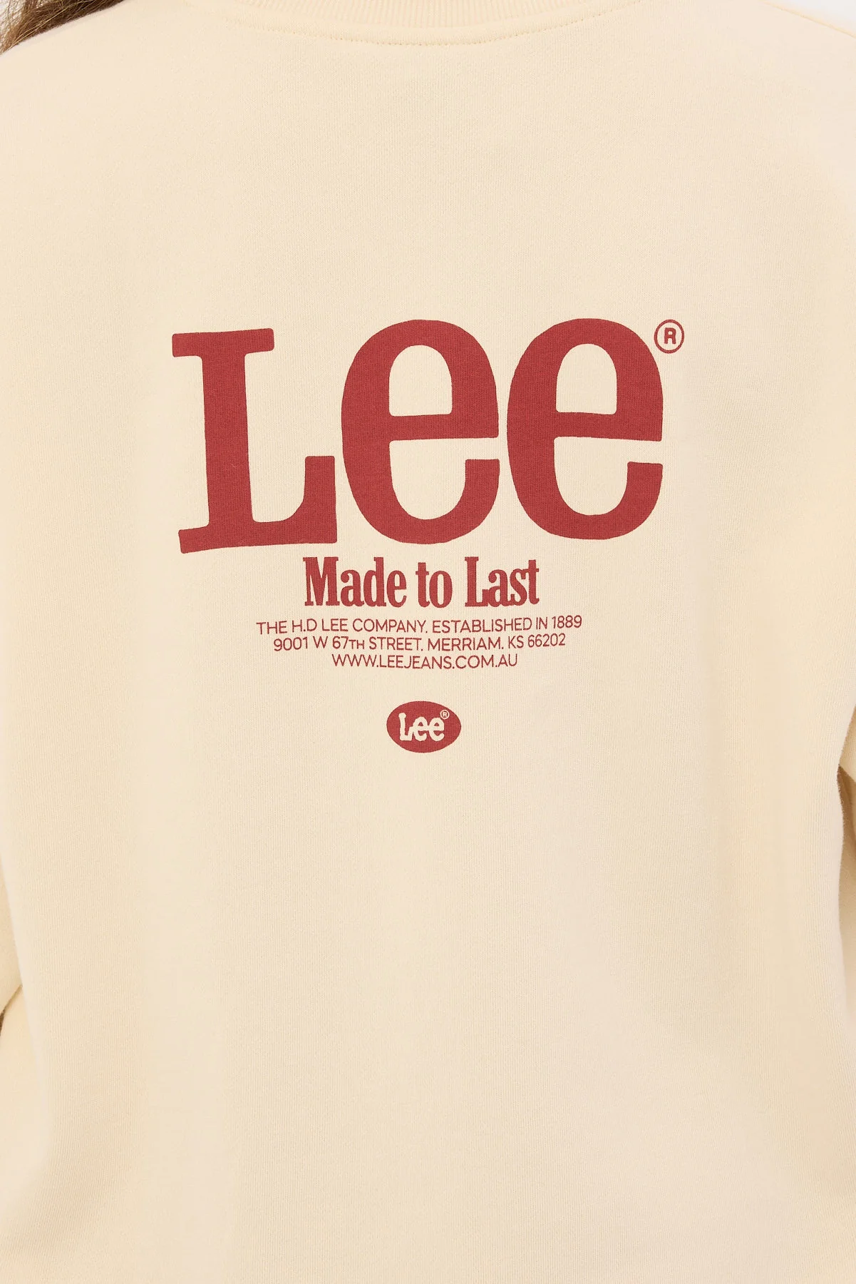 Lee Made Lee Baggy Sweat Soft Ecru - Image 7