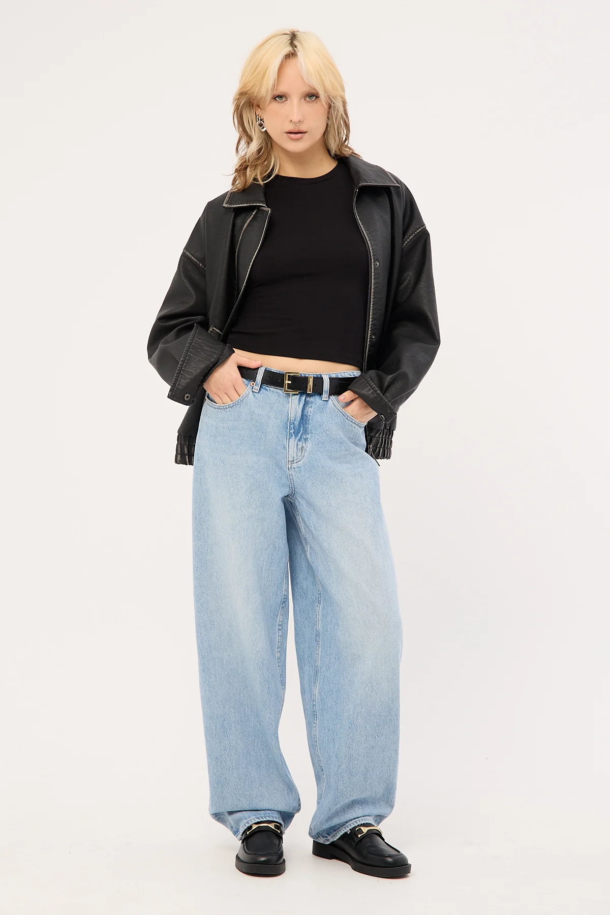 Lee Mid Baggy Taper Jean Concrete Blue - Image 2