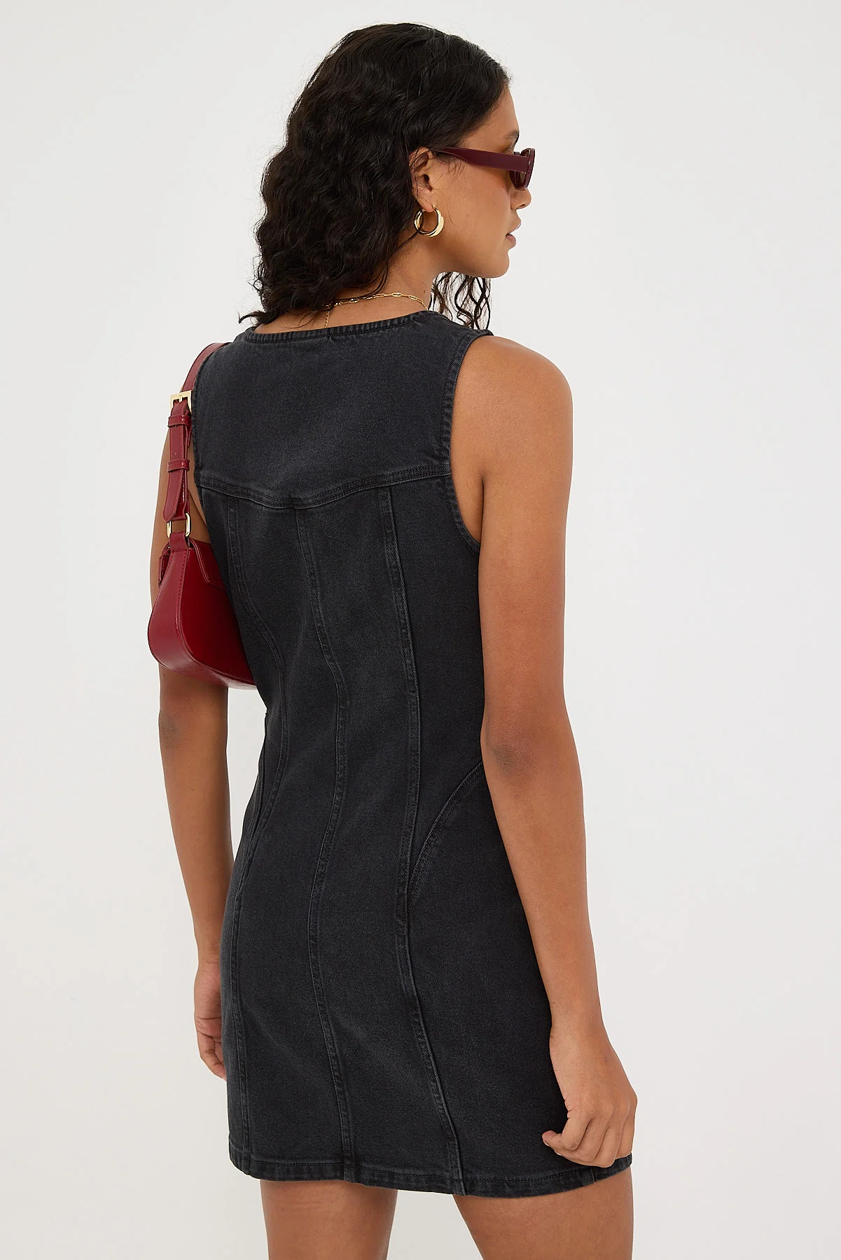 Lee Robbie Denim Dress Ashen Black - Image 6