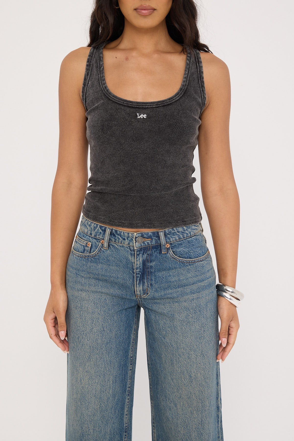 Lee Scoop Rib Tank Acid Black - Image 6