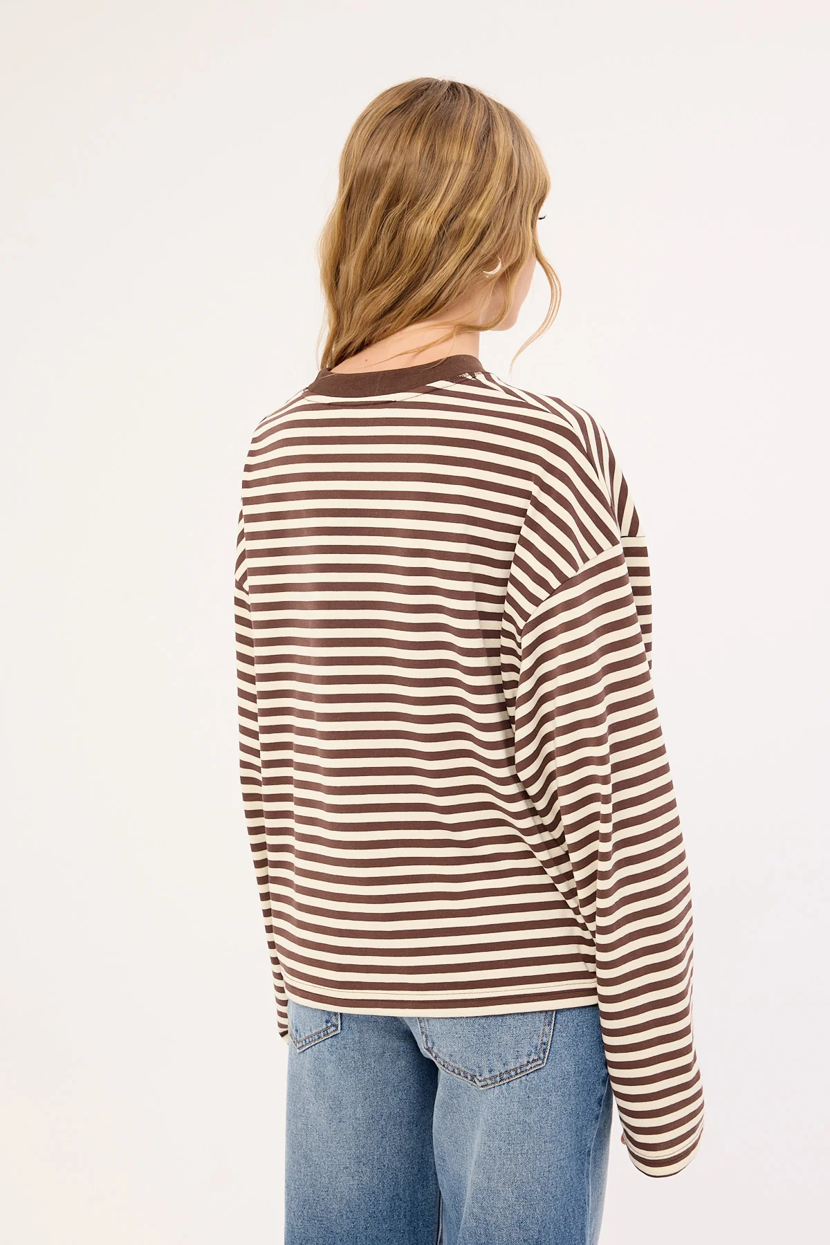 Lioness Bloom Long Sleeve Dark Chocolate Stripe - Image 11