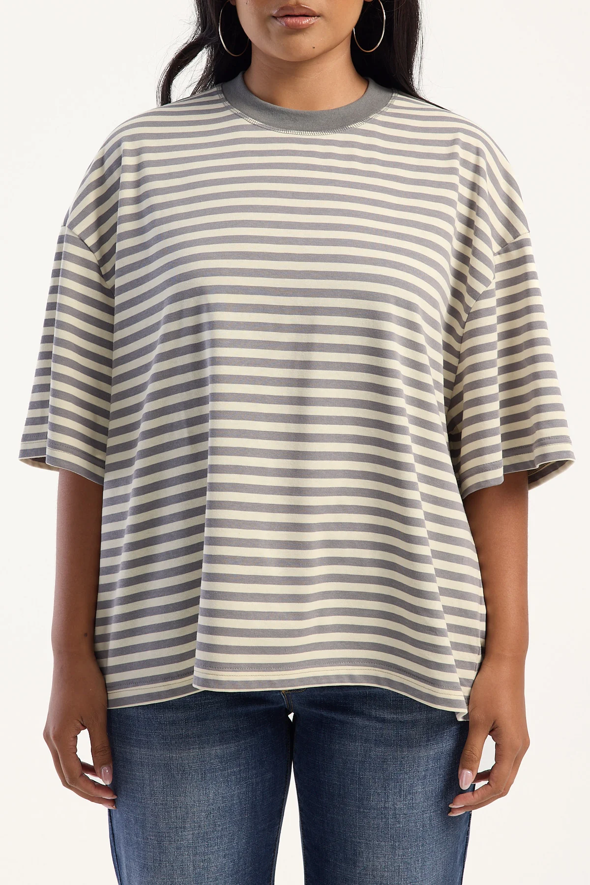 Lioness Bloom Short Sleeve Ash Stripe - Image 12