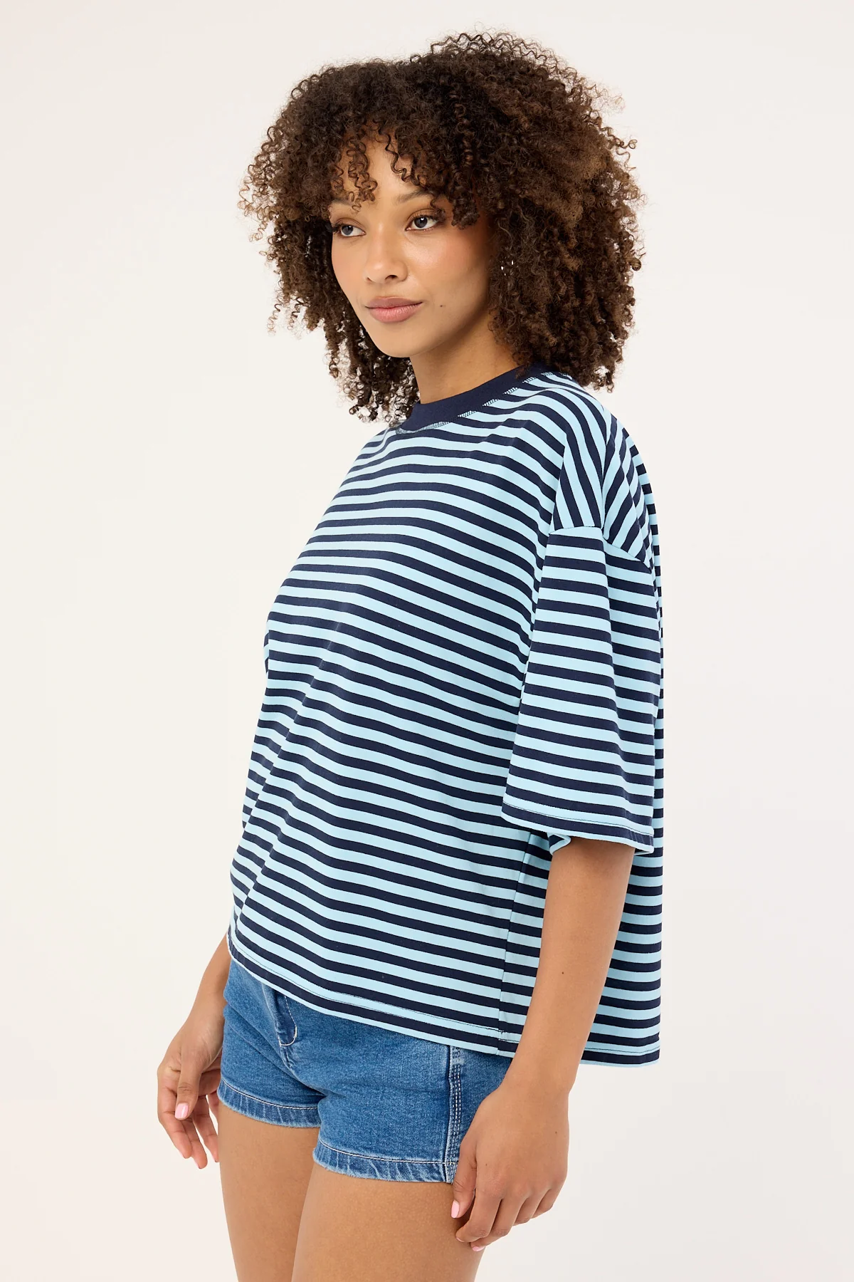 Lioness Bloom Short Sleeve Navy Sea Stripe - Image 9