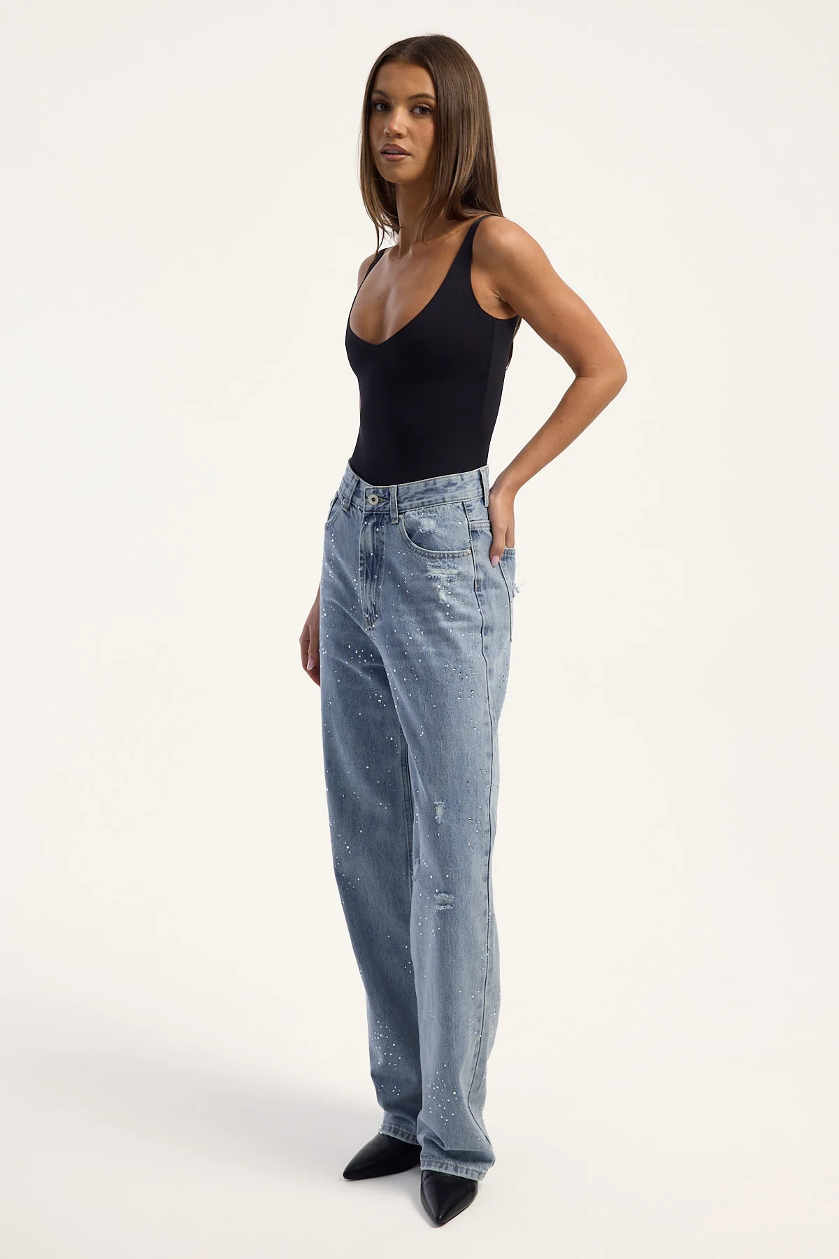 Lioness DIAMANTE JEAN LIGHT DENIM - Image 4