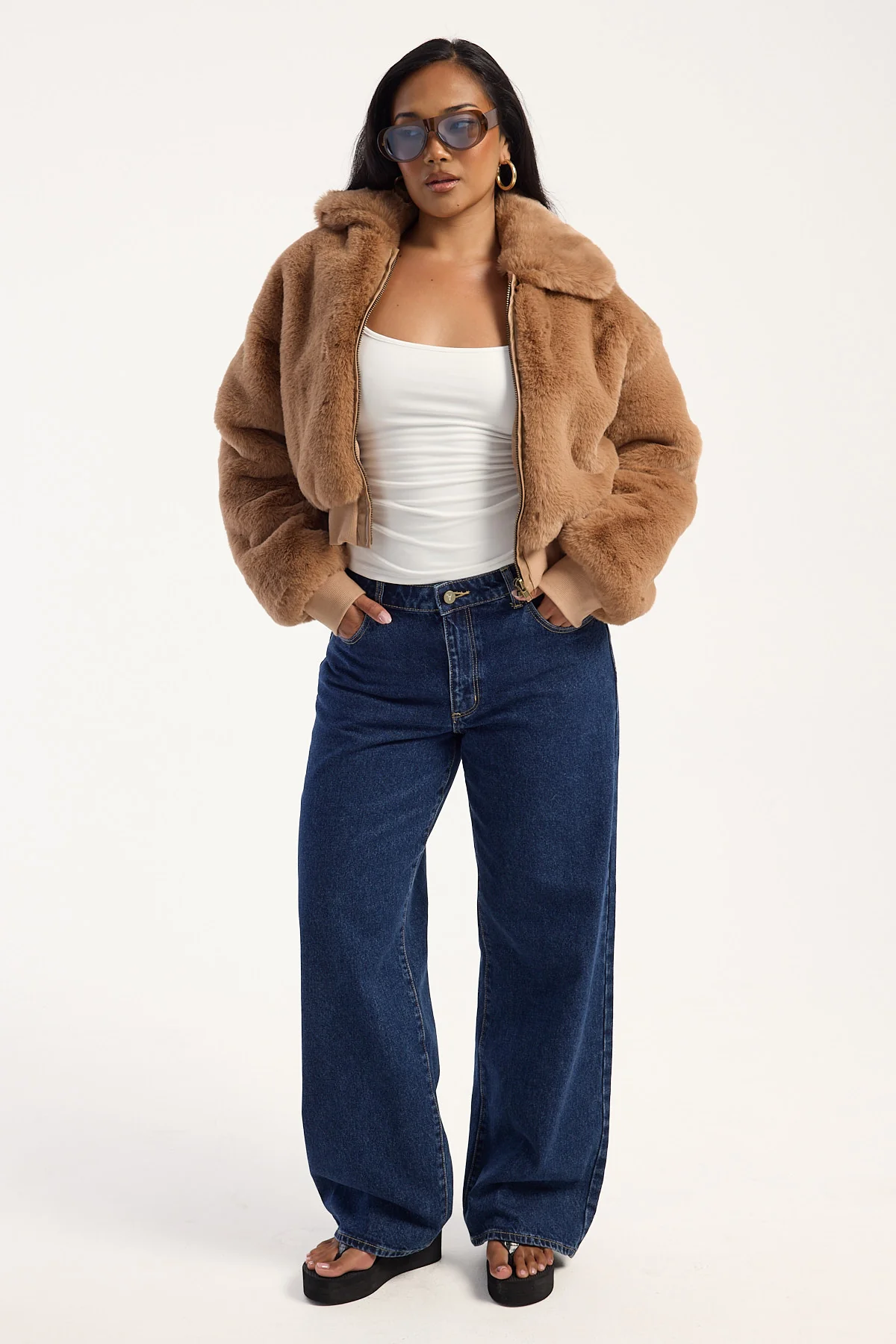 Lioness Drita Faux Fur Camel - Image 2