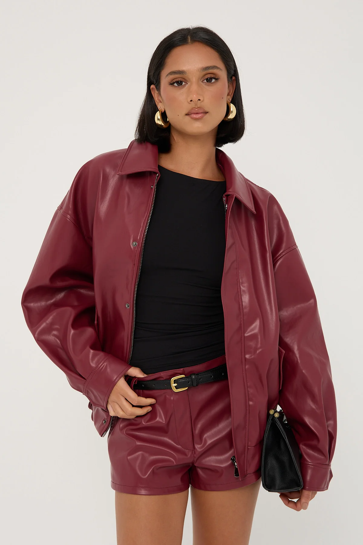 Lioness Kenny Bomber Burgundy - Image 4