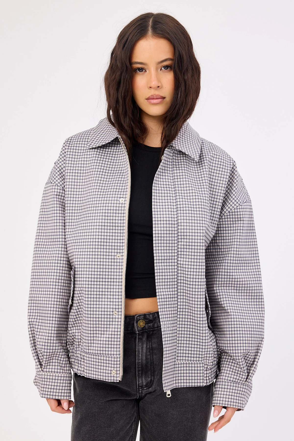 Lioness Kenny Bomber Cream Check - Image 4