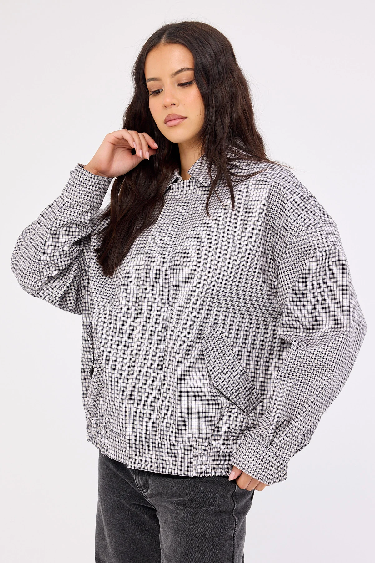 Lioness Kenny Bomber Cream Check - Image 5