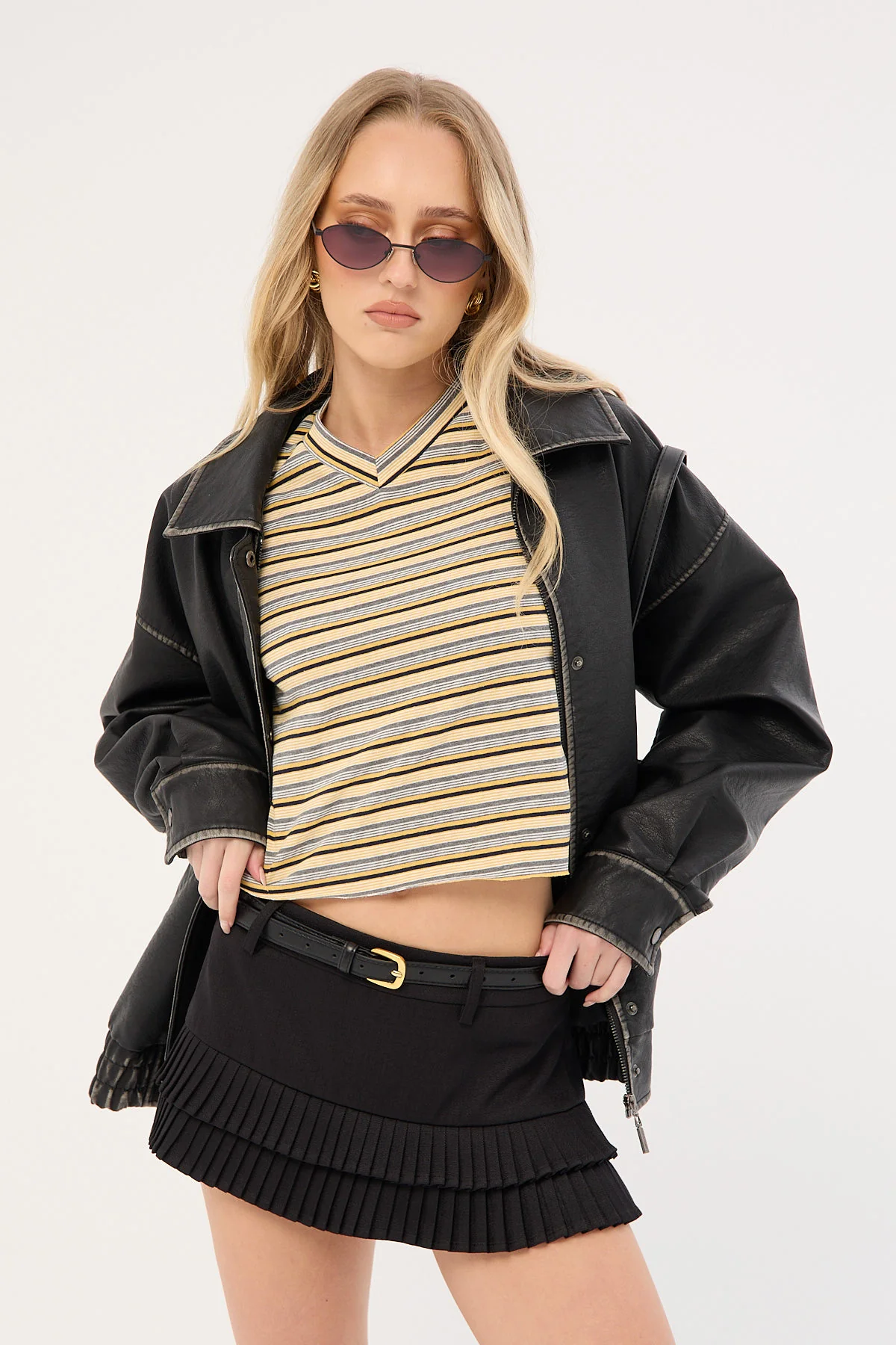 Lioness North Light Tee Yellow Stripe - Image 2