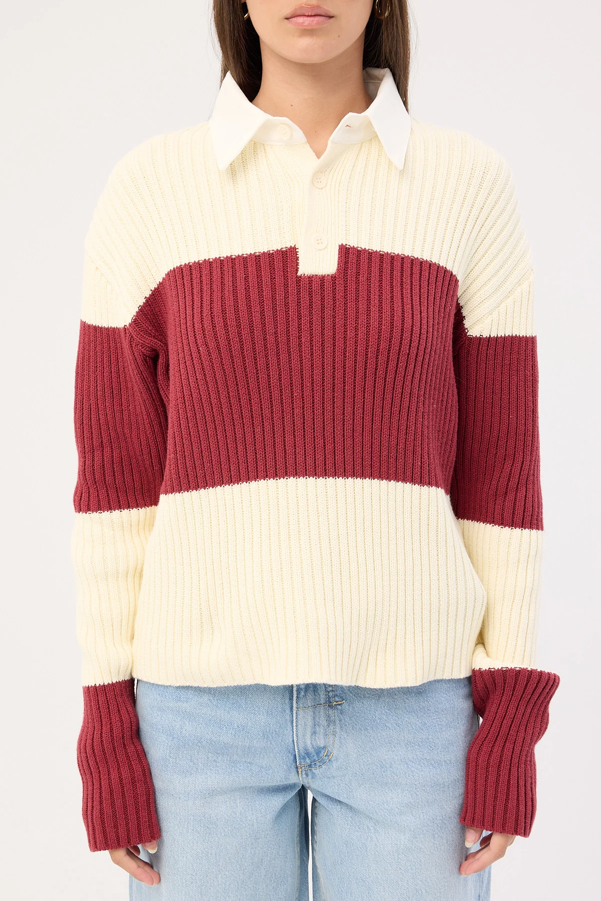 Lioness Prince Rugby Maroon Stripe - Image 7