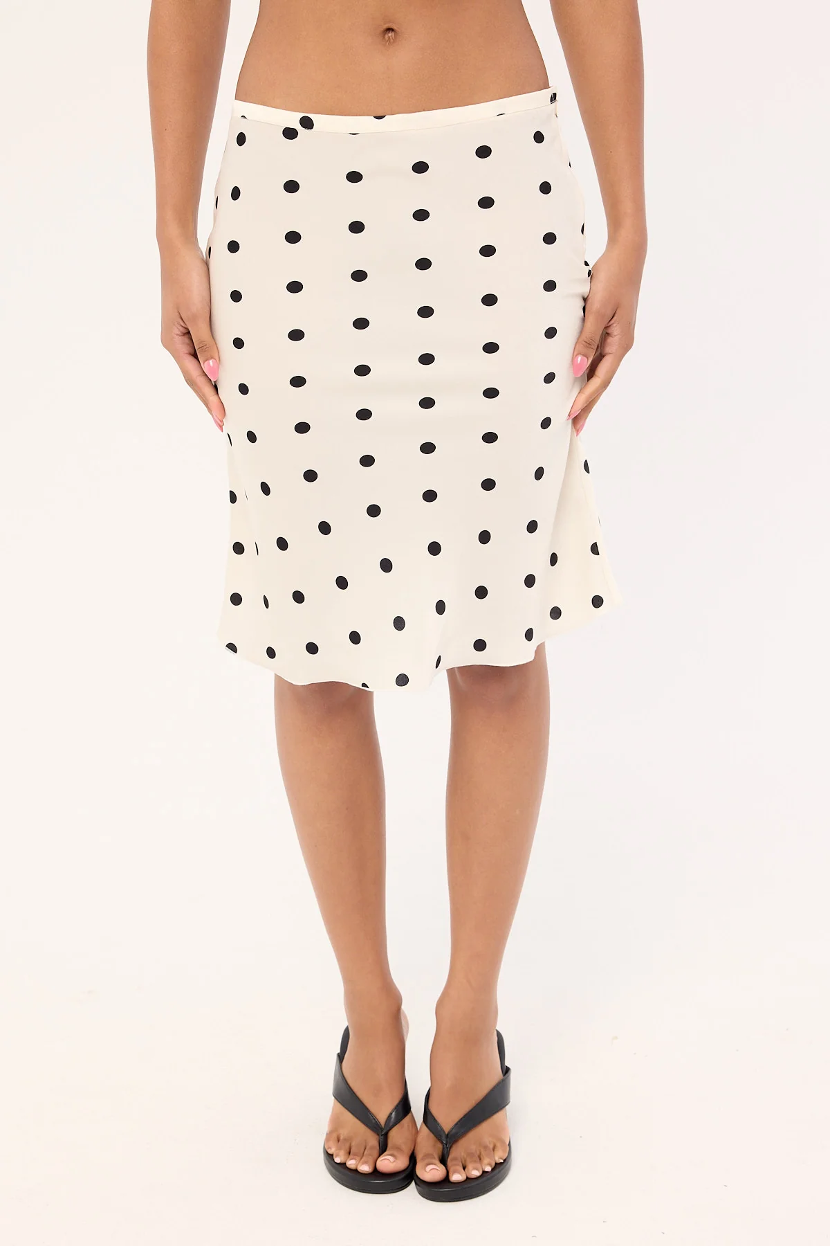 Lioness Shoreline Midi Skirt Cream Polka - Image 7