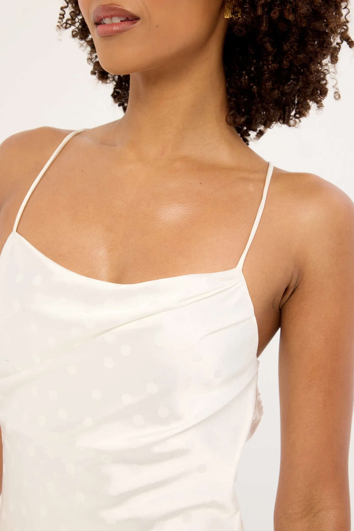 Luck & Trouble Alici Polka Maxi Dress White - Image 4
