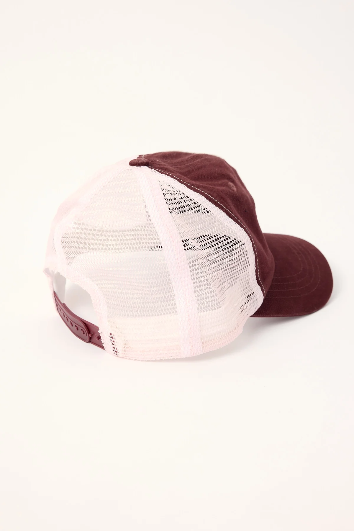Luck & Trouble Crest Two Tone Trucker Cap Plum - Image 5