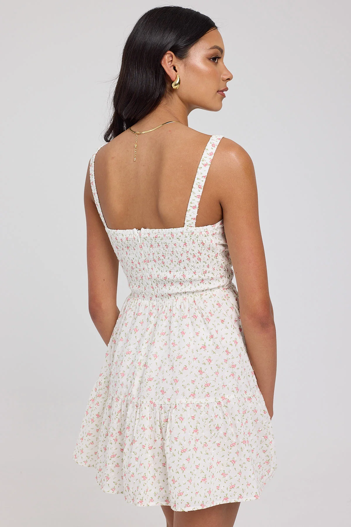 Luck & Trouble Ditsy Floral Isola Mini Dress Floral Print - Image 4