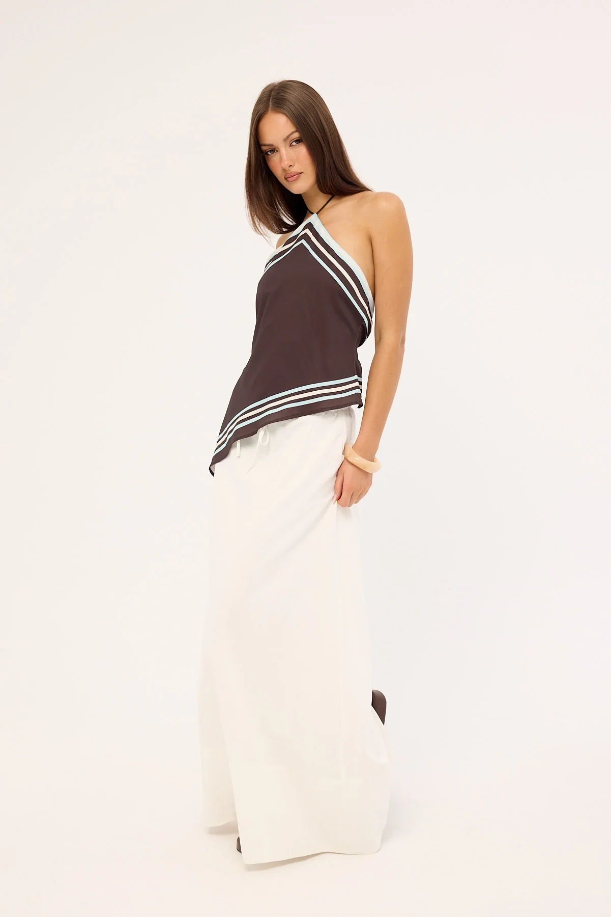 Luck & Trouble Estelle Maxi Skirt White - Image 4