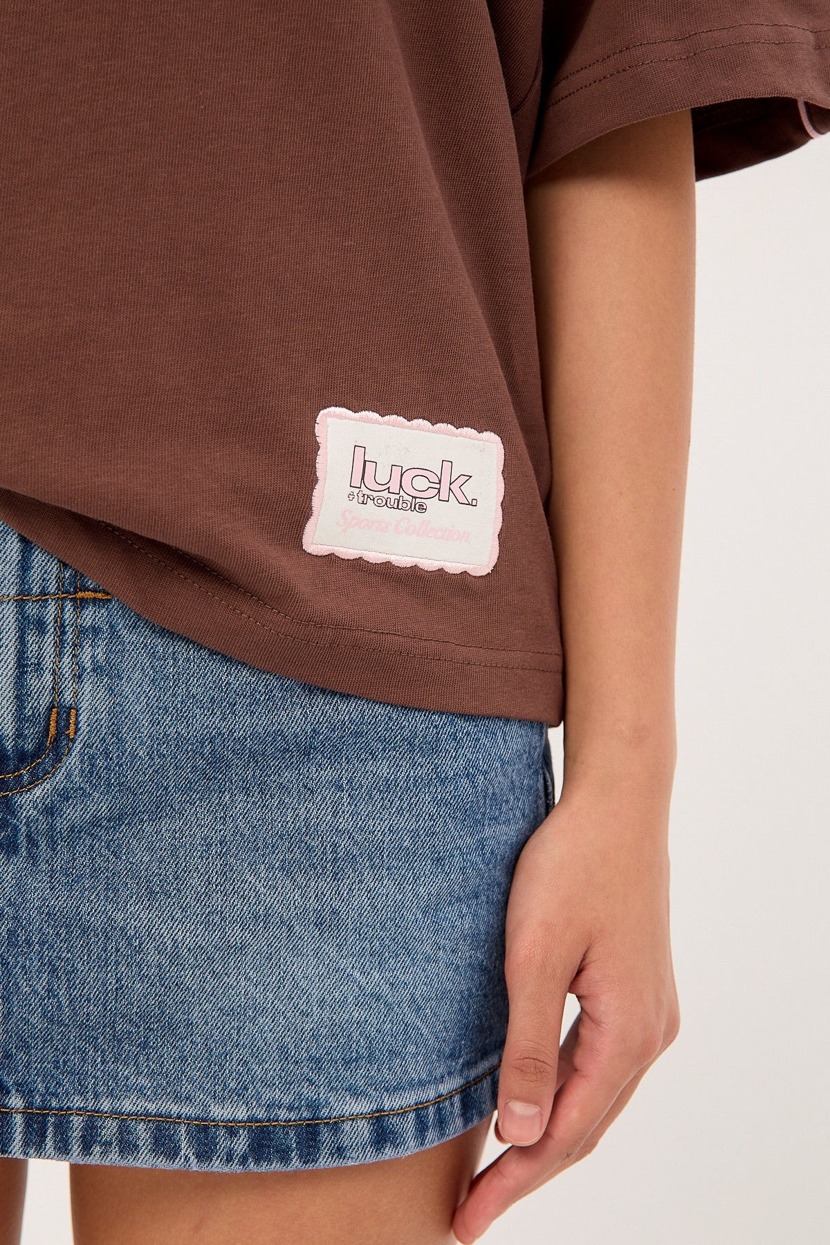 Luck & Trouble Home Run Honey Oversized Tee Brown - Image 5