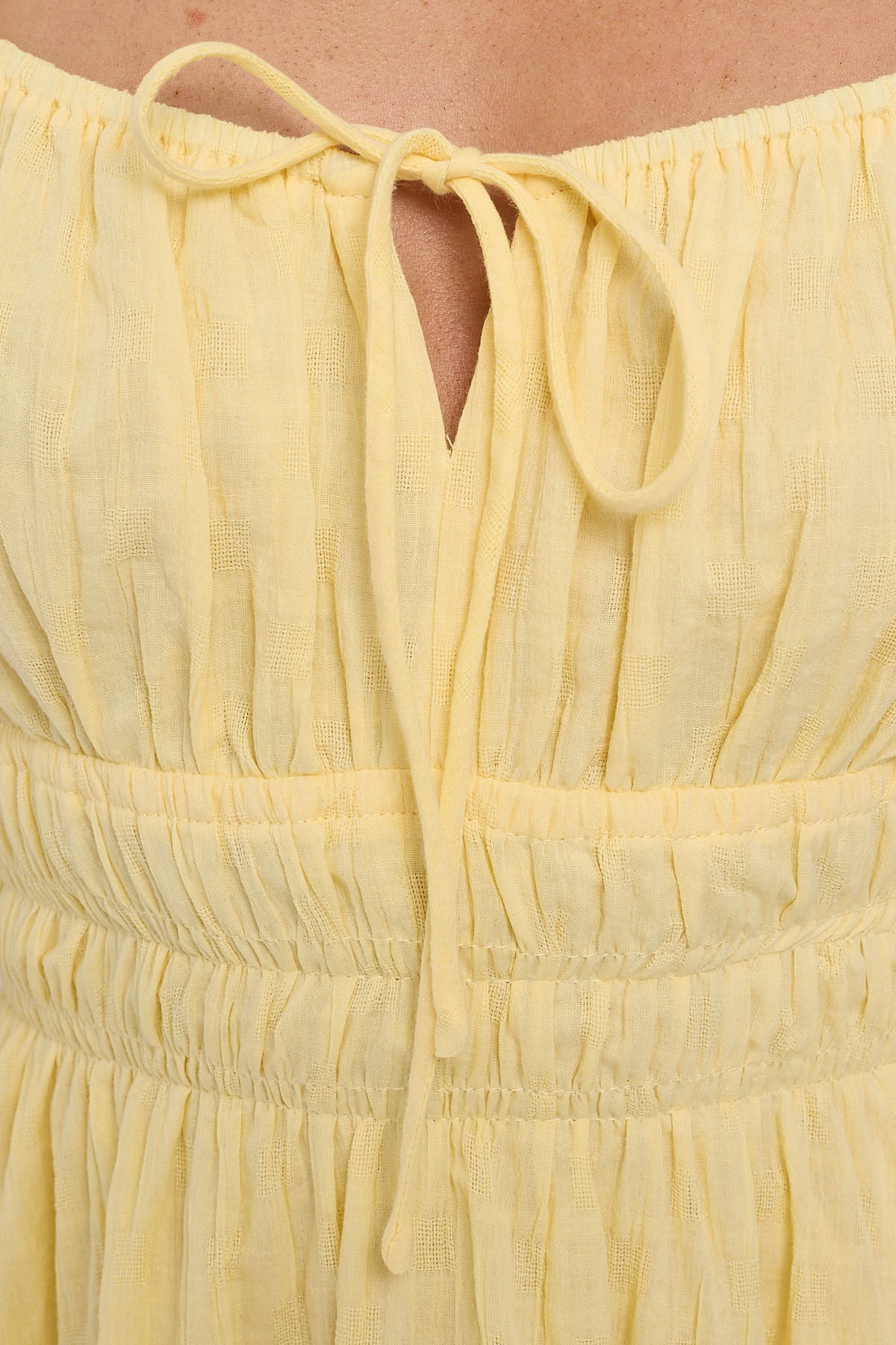 Luck & Trouble Isola Cotton Mini Dress Lemon - Image 6