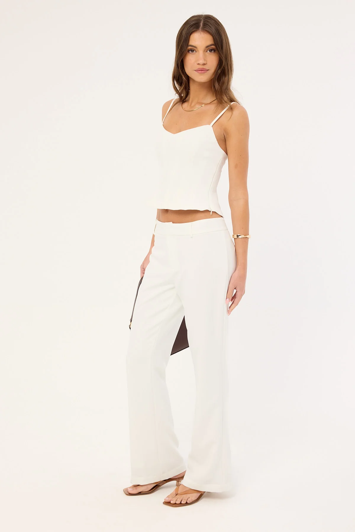Luck & Trouble Karmi Low Rise Bootcut Pant White - Image 5