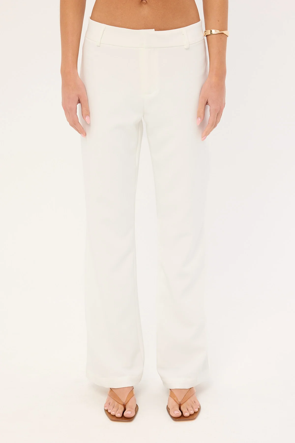 Luck & Trouble Karmi Low Rise Bootcut Pant White - Image 8