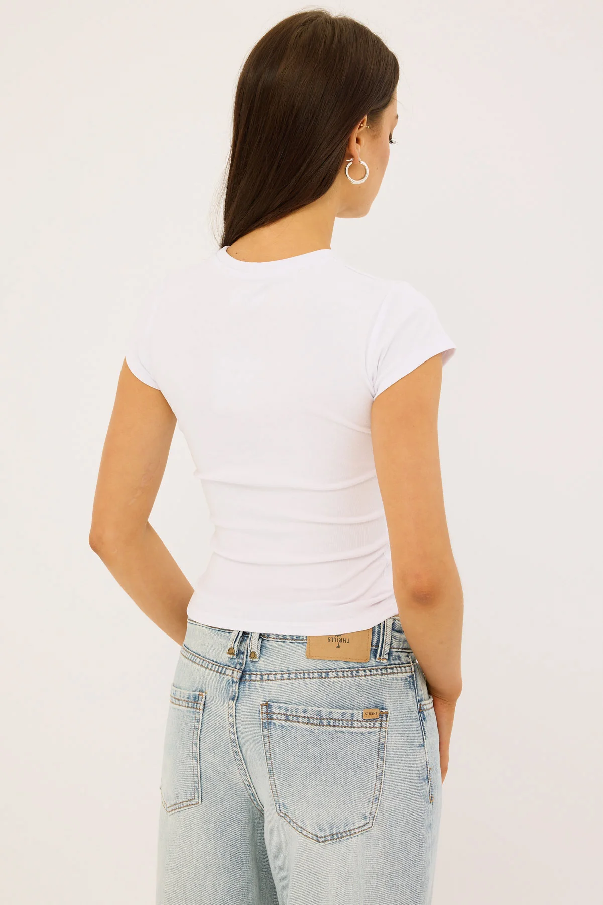 Luck & Trouble LA 94 Baby Tee White - Image 4