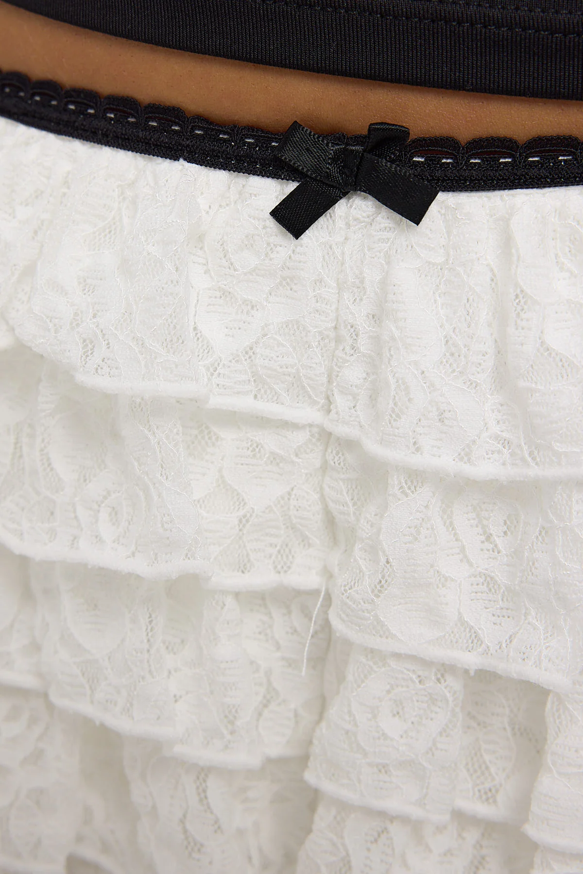 Luck & Trouble Lottie Lace Mini Shorts White - Image 6