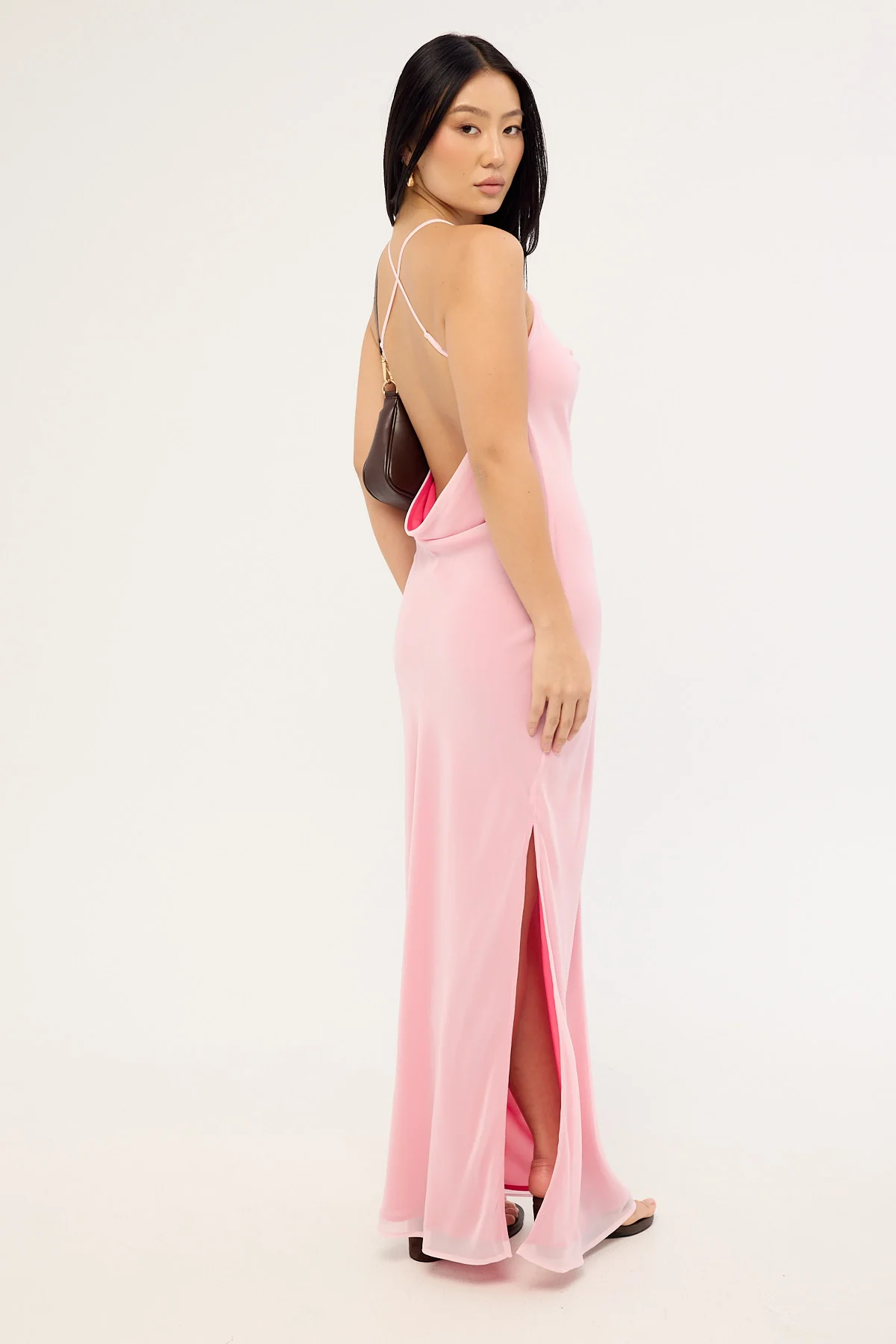 Luck & Trouble Magnolia Bloom Maxi Dress Pink Print - Image 5