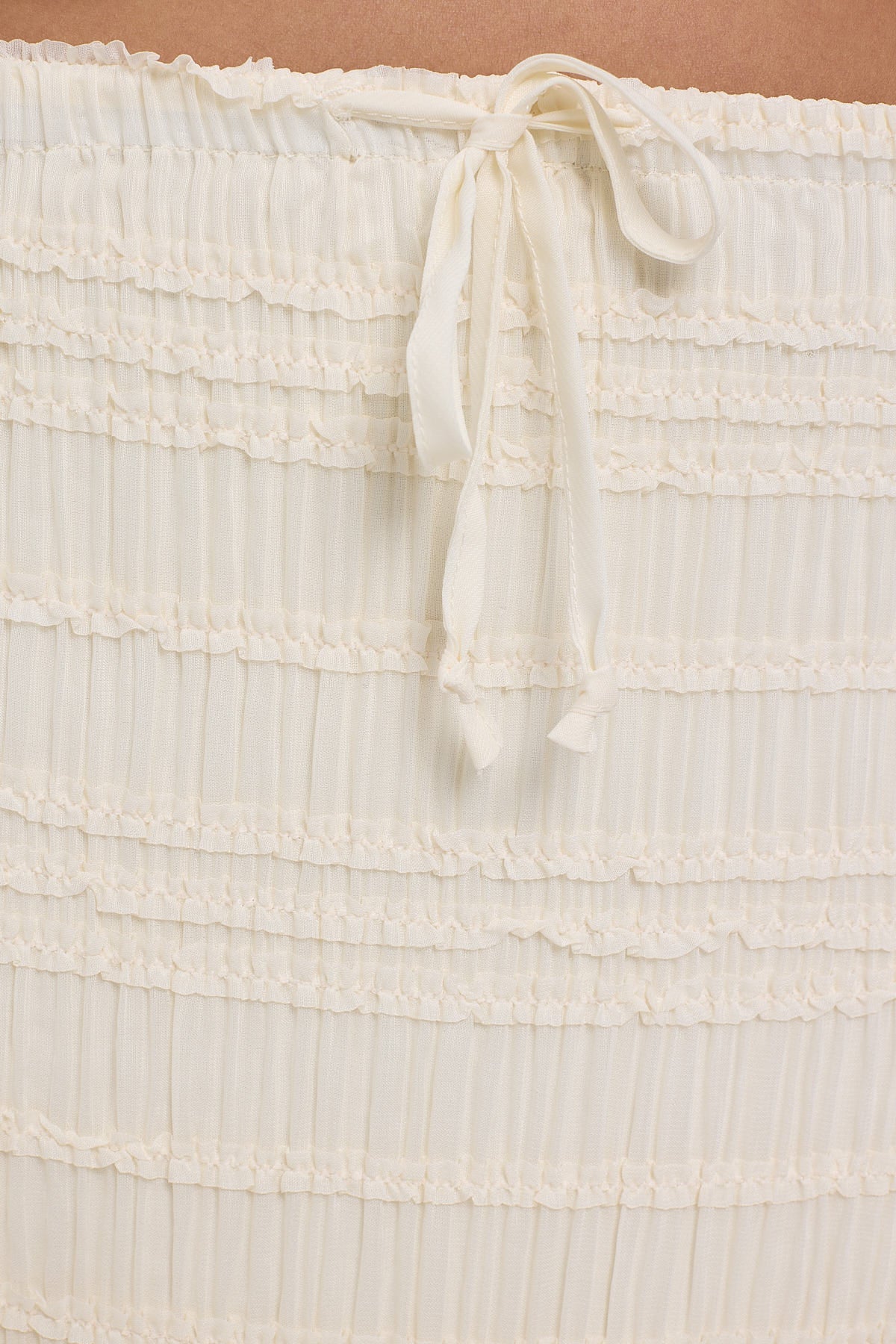 Luck & Trouble Marisole Gathered Maxi Skirt Cream - Image 9