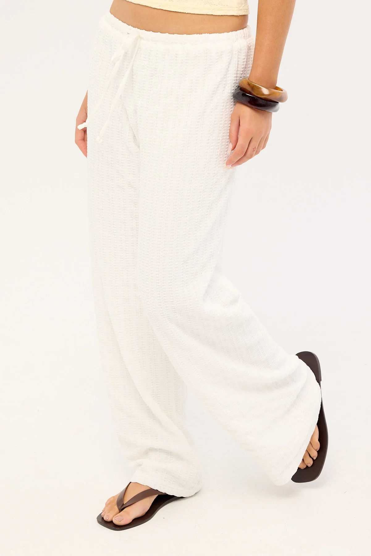 Luck & Trouble Naya Textured Pant White - Image 3