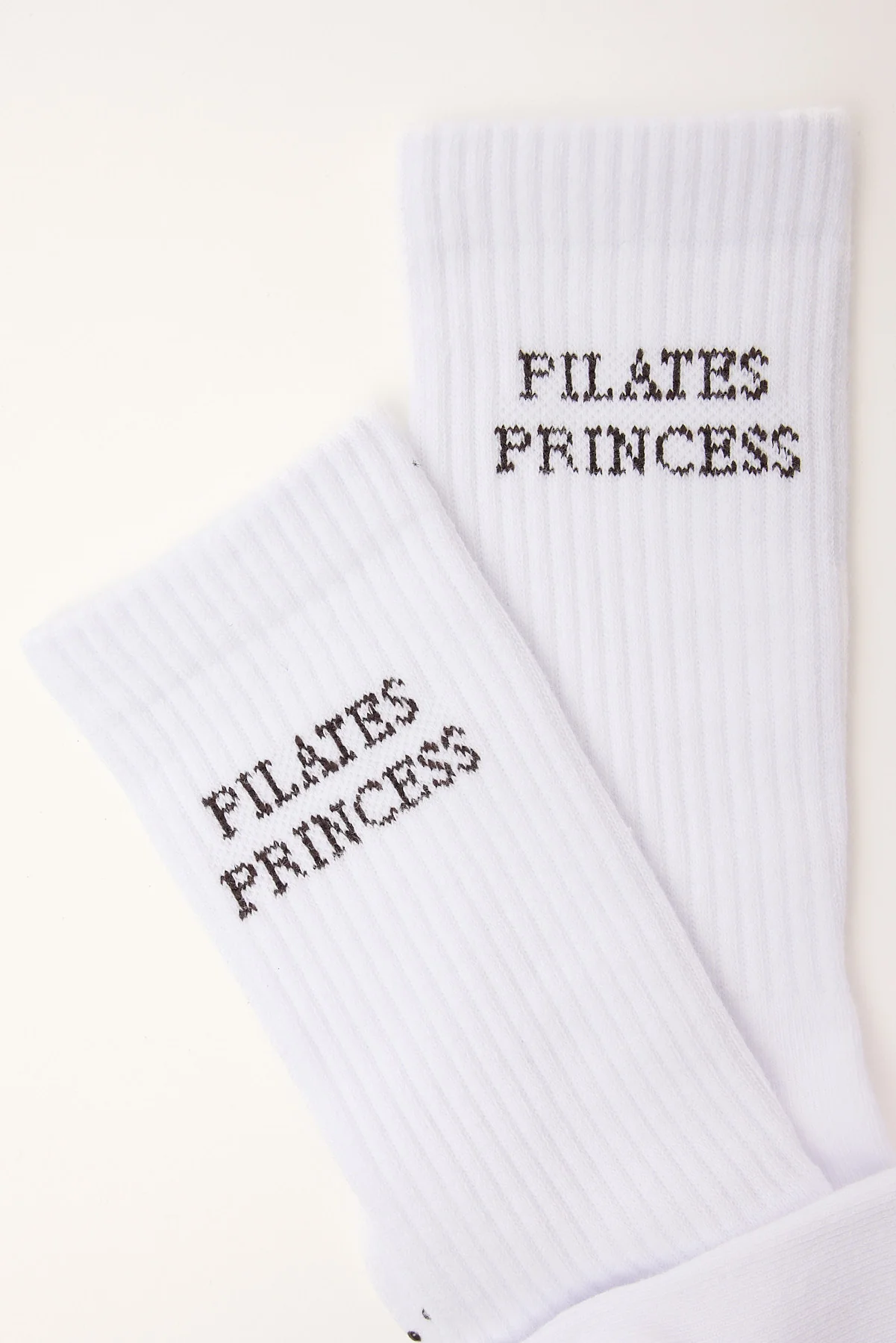 Luck & Trouble Pilates Princess Sock White and Brown - Image 3