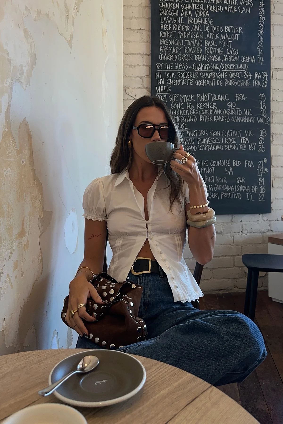 Luck & Trouble Piper Short Sleeve Blouse White - Image 4