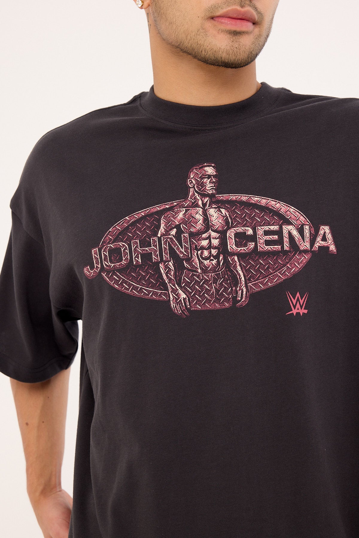 Mitchell & Ness Cena Smackdown Boxy Tee Faded Black - Image 3