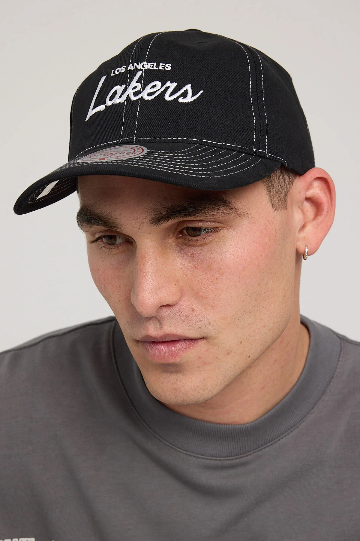 Mitchell & Ness Lakers Script Origin Cap Black - Image 5
