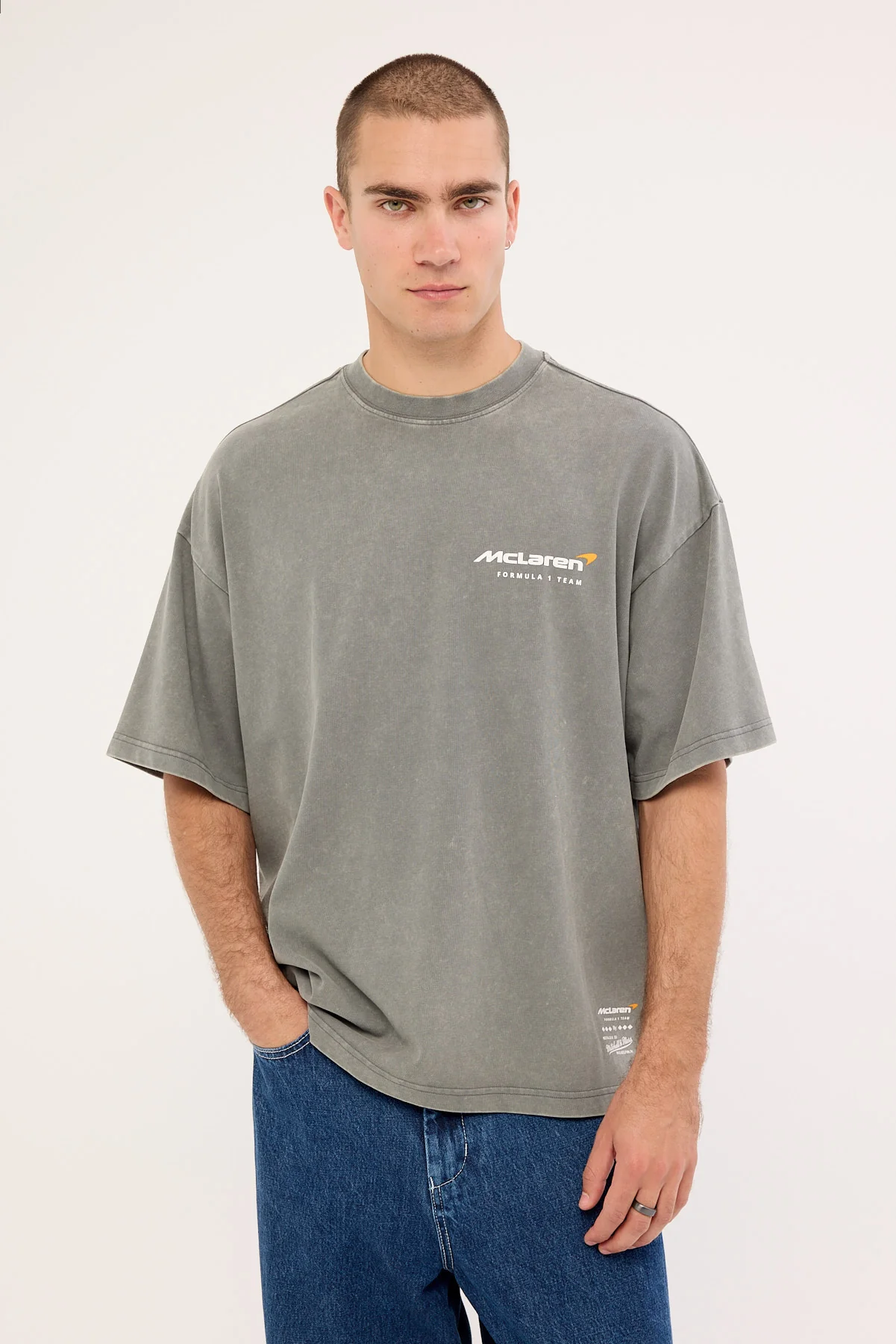 Mitchell & Ness Mclaren 1963 Boxy Tee Washed Black - Image 2