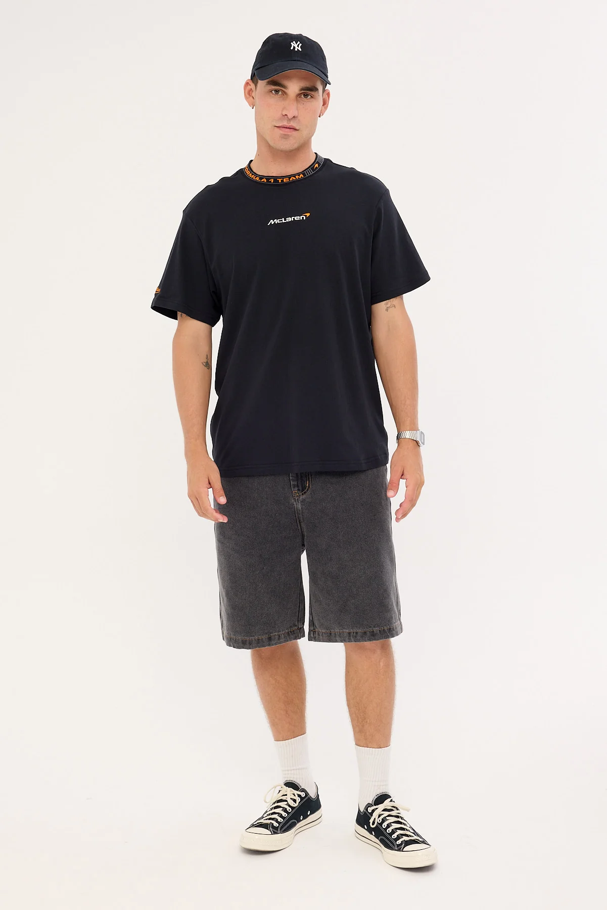 Mitchell & Ness McLaren Icon Tee Faded Black - Image 2