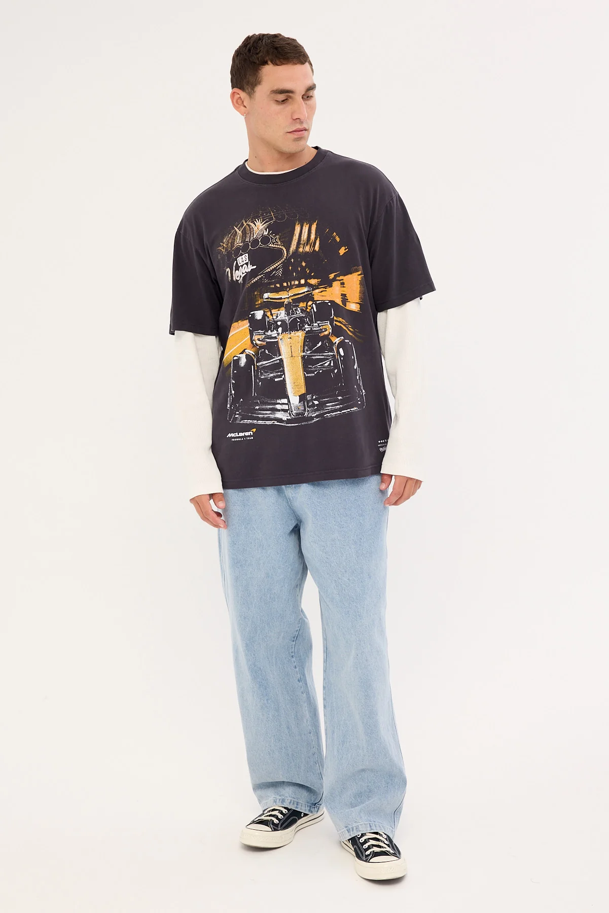 Mitchell & Ness McLaren Vegas 2025 Tee Washed Black - Image 2