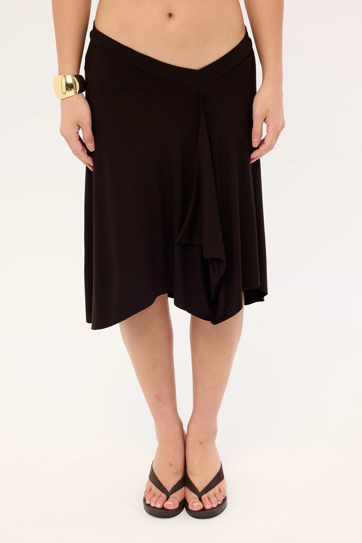 Motel Esmeray Midi Skirt Choc Brown - Image 8