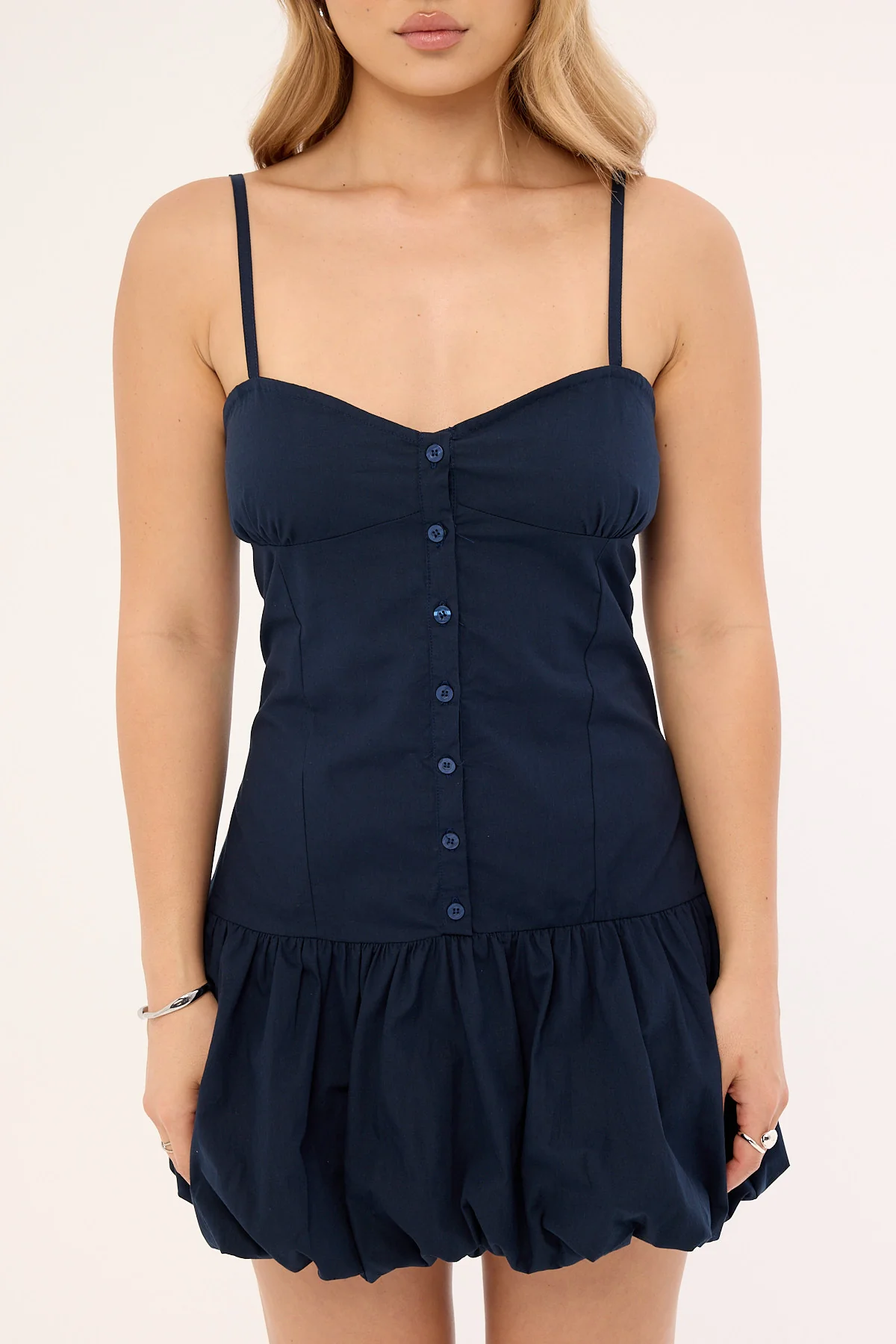 Motel Juun Dress Dark Navy - Image 8