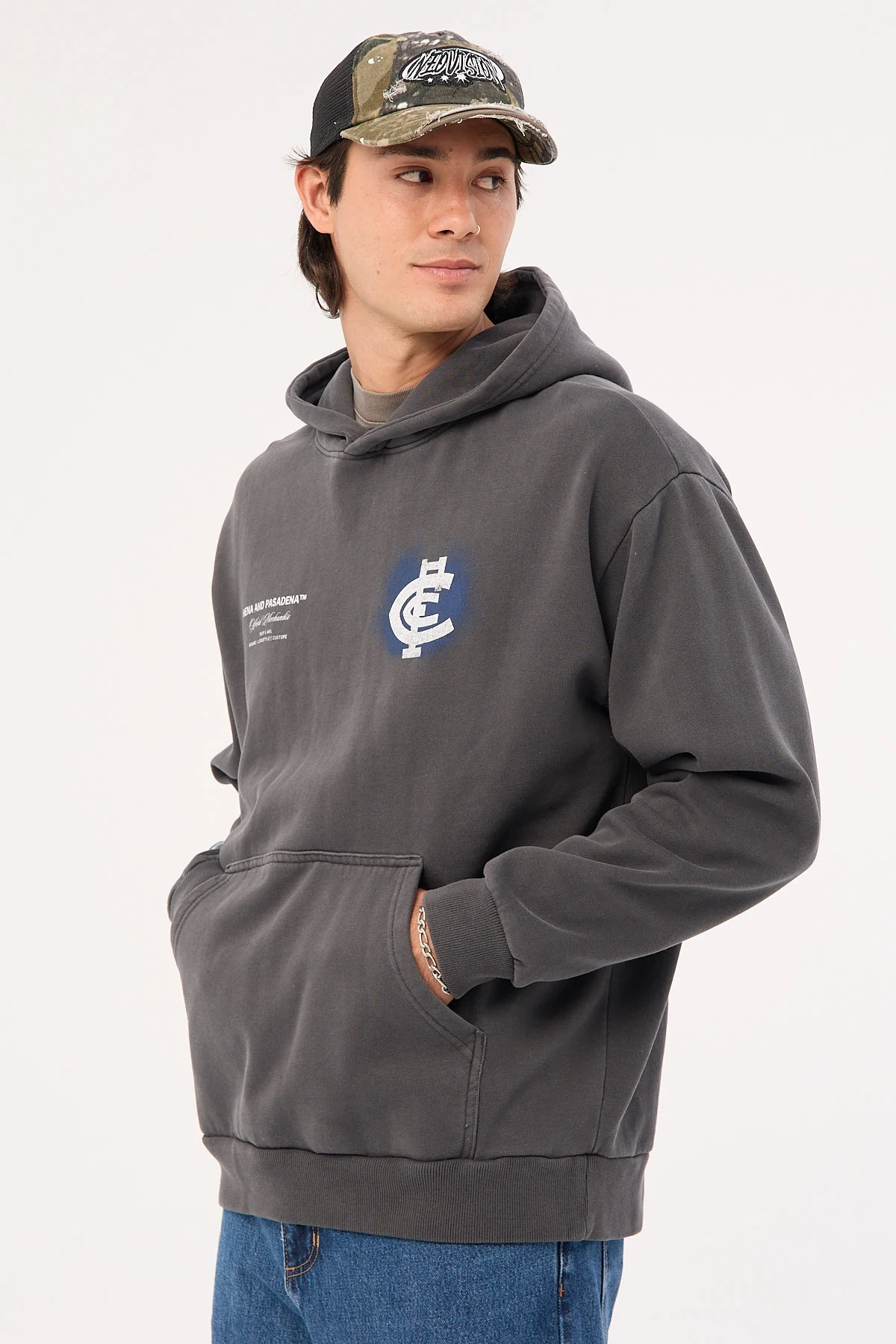 Nena & Pasadena Cartlon Vintage Hoodie Pigment Asphalt - Image 6