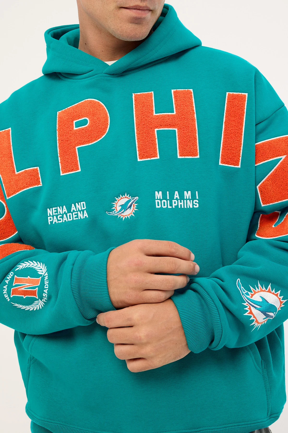 Nena & Pasadena Dolphins Arch Hoodie Aqua - Image 3