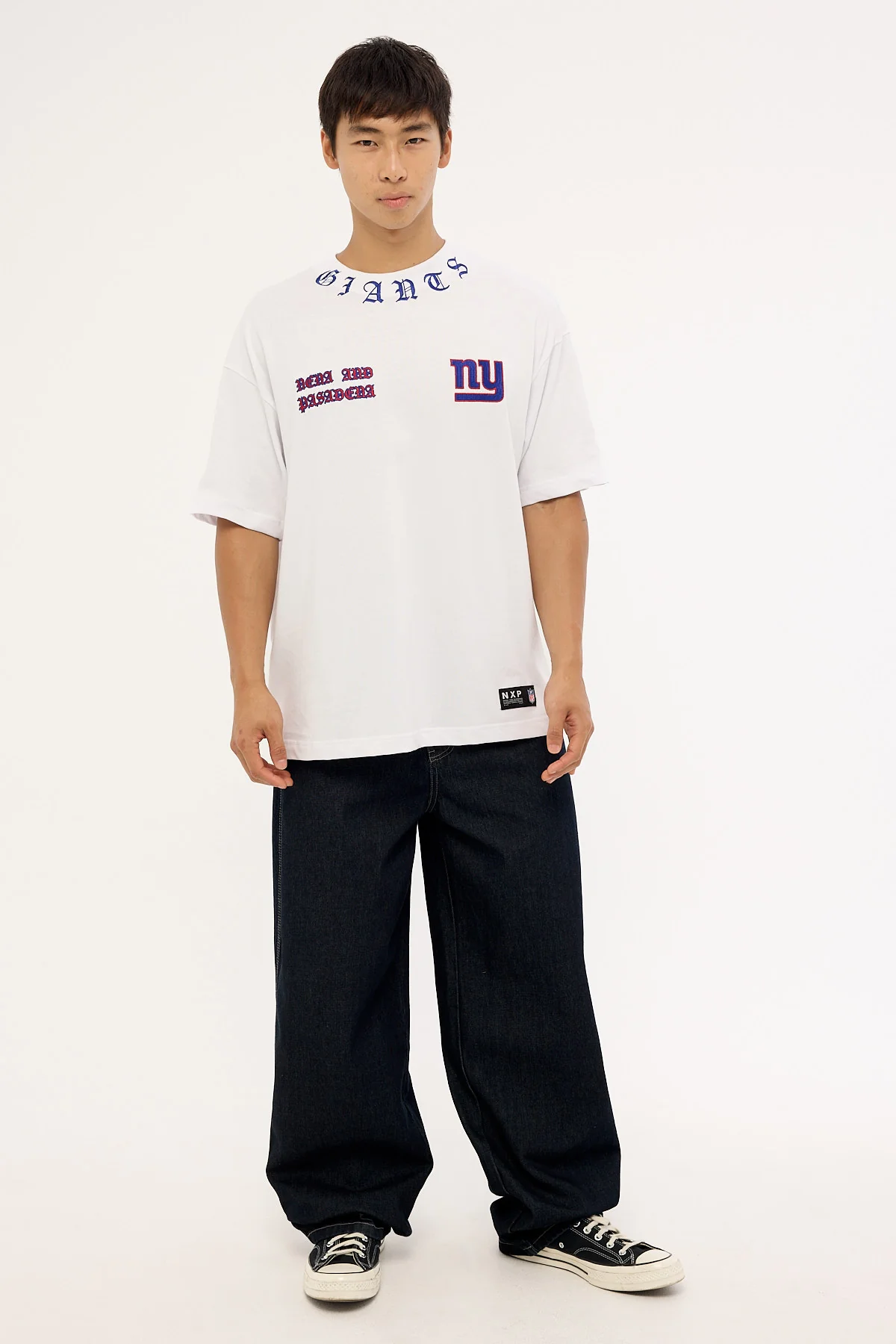 Nena & Pasadena Giants Shield Tee Optical White - Image 2