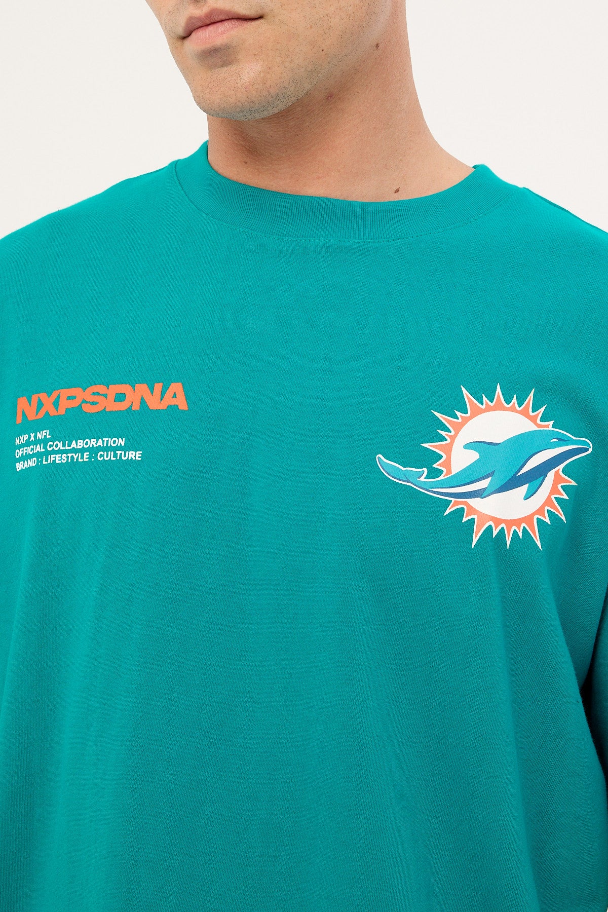 Nena & Pasadena M Dolphins Driven Tee Aqua - Image 4