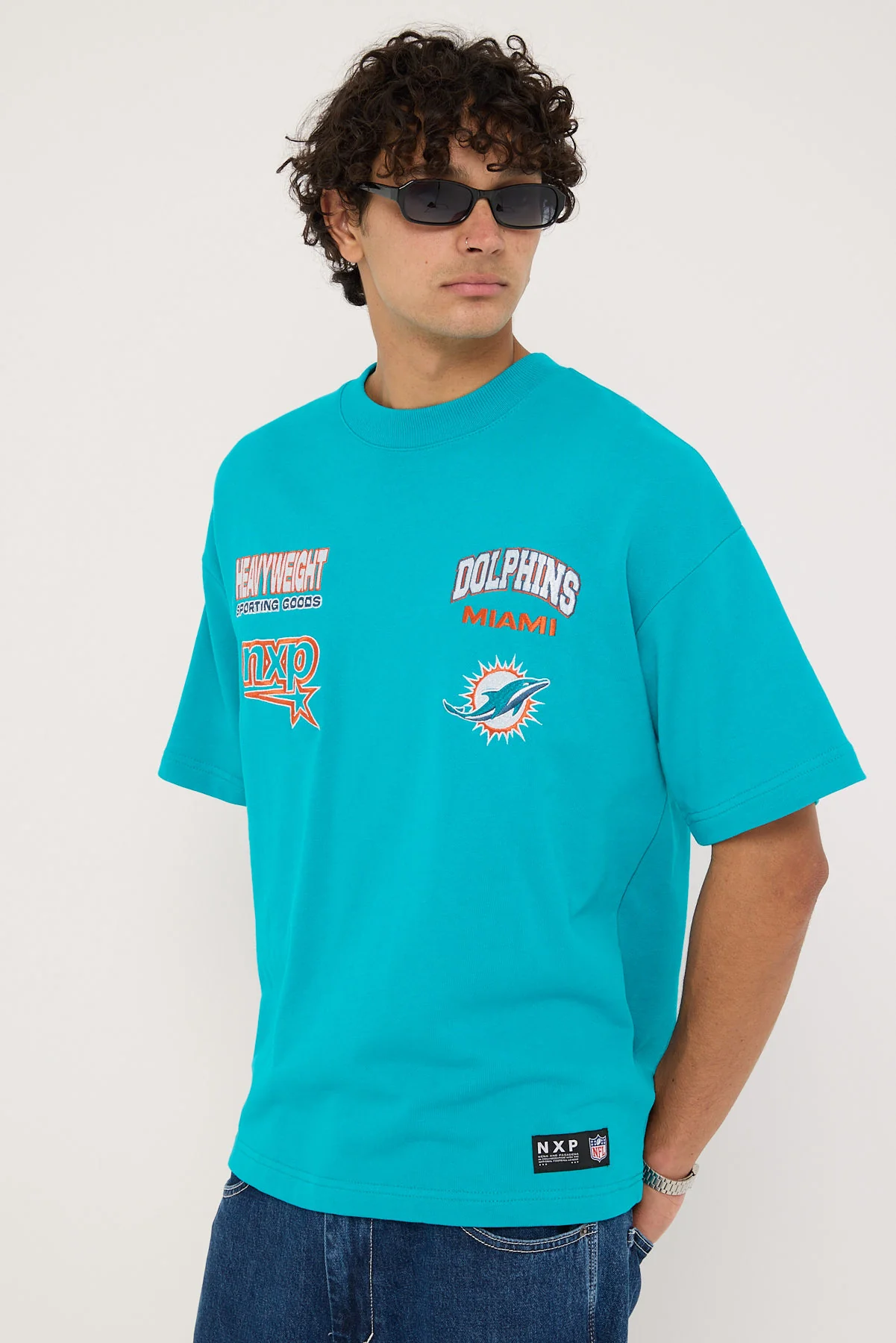 Nena & Pasadena M-Dolphins Surround Tee Aqua - Image 6