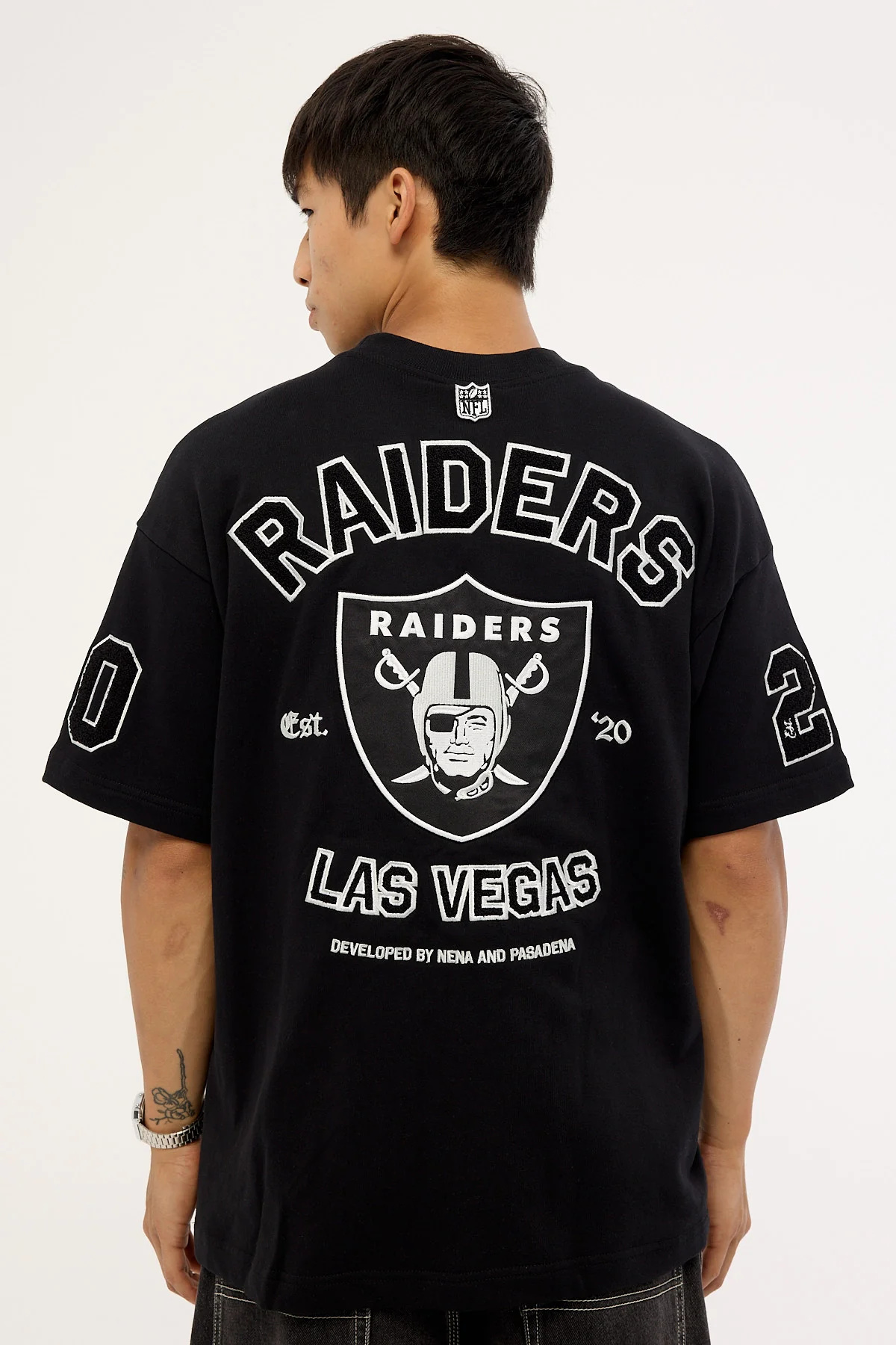 Nena & Pasadena Raiders Established Loopback Tee Jet Black - Image 7