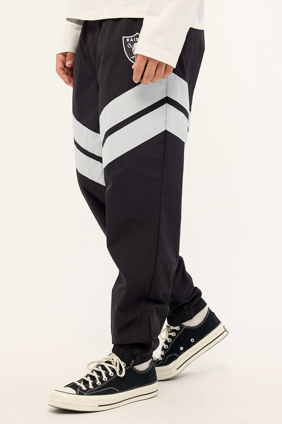 Nena & Pasadena Raiders Nylon Pant Jet Black/Silver - Image 3