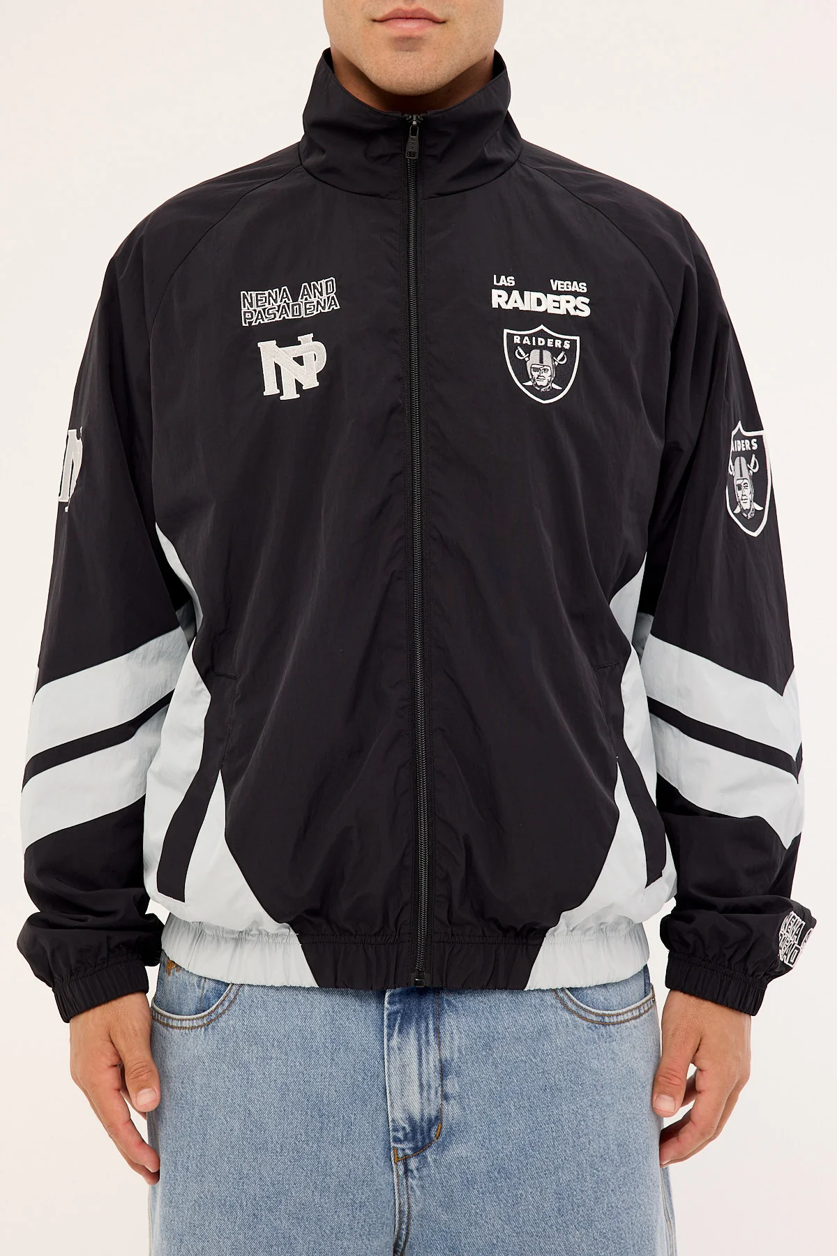 Nena & Pasadena Raiders Racing Jacket Jet Black/Silver - Image 6