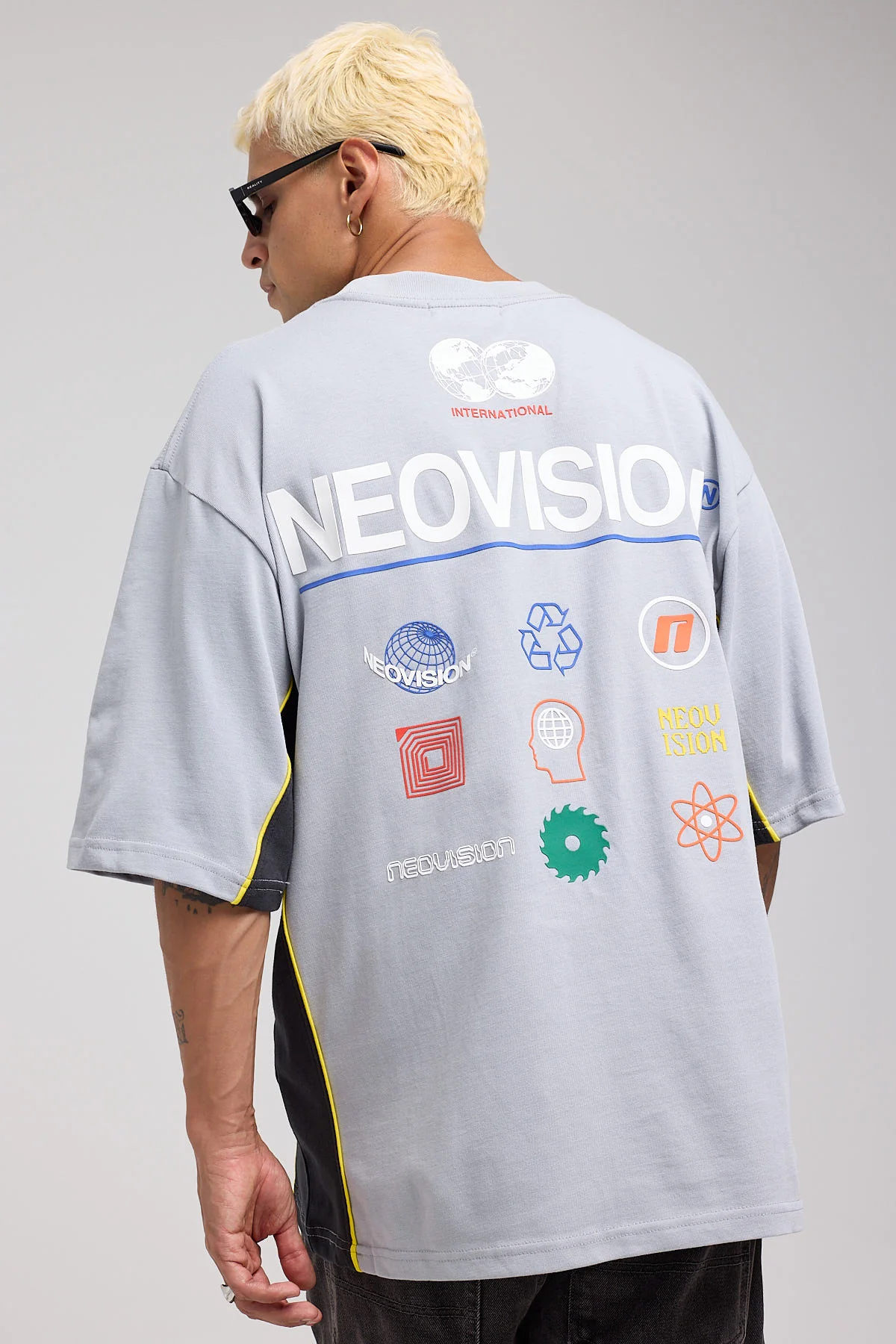 Neovision Augment Street Super Heavy Tee Grey/Cyber Yellow/Dark Grey - Image 10