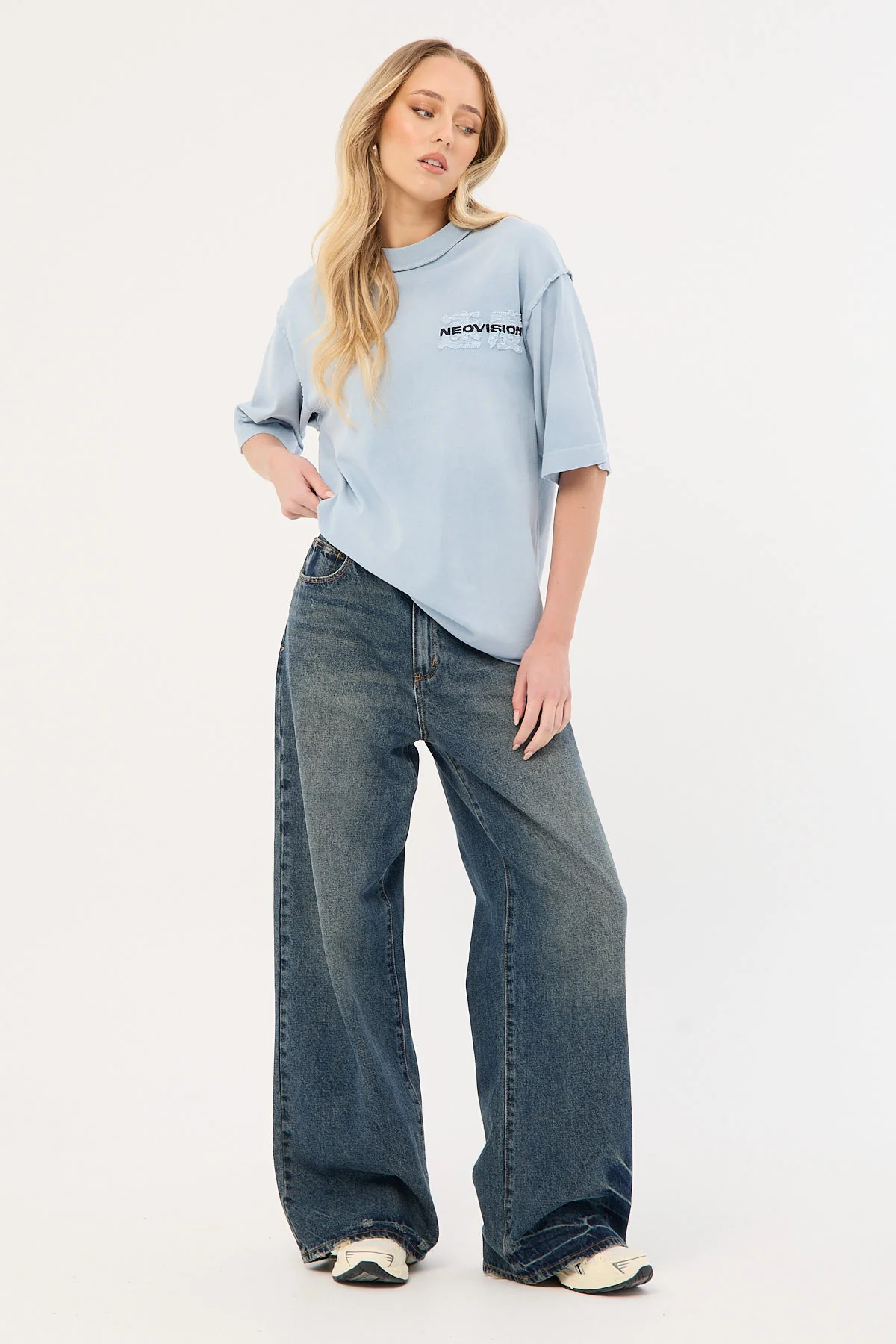 Neovision Blitz Street Super Heavy Tee Sunfade Light Blue - Image 4