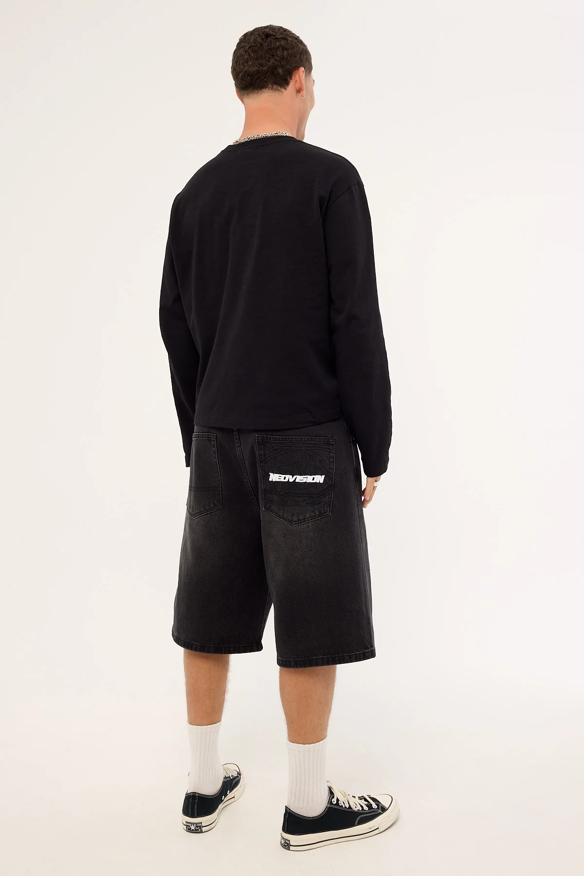 Neovision Brimstone Nexa Baggy Jort Dirty Washed Black - Image 6