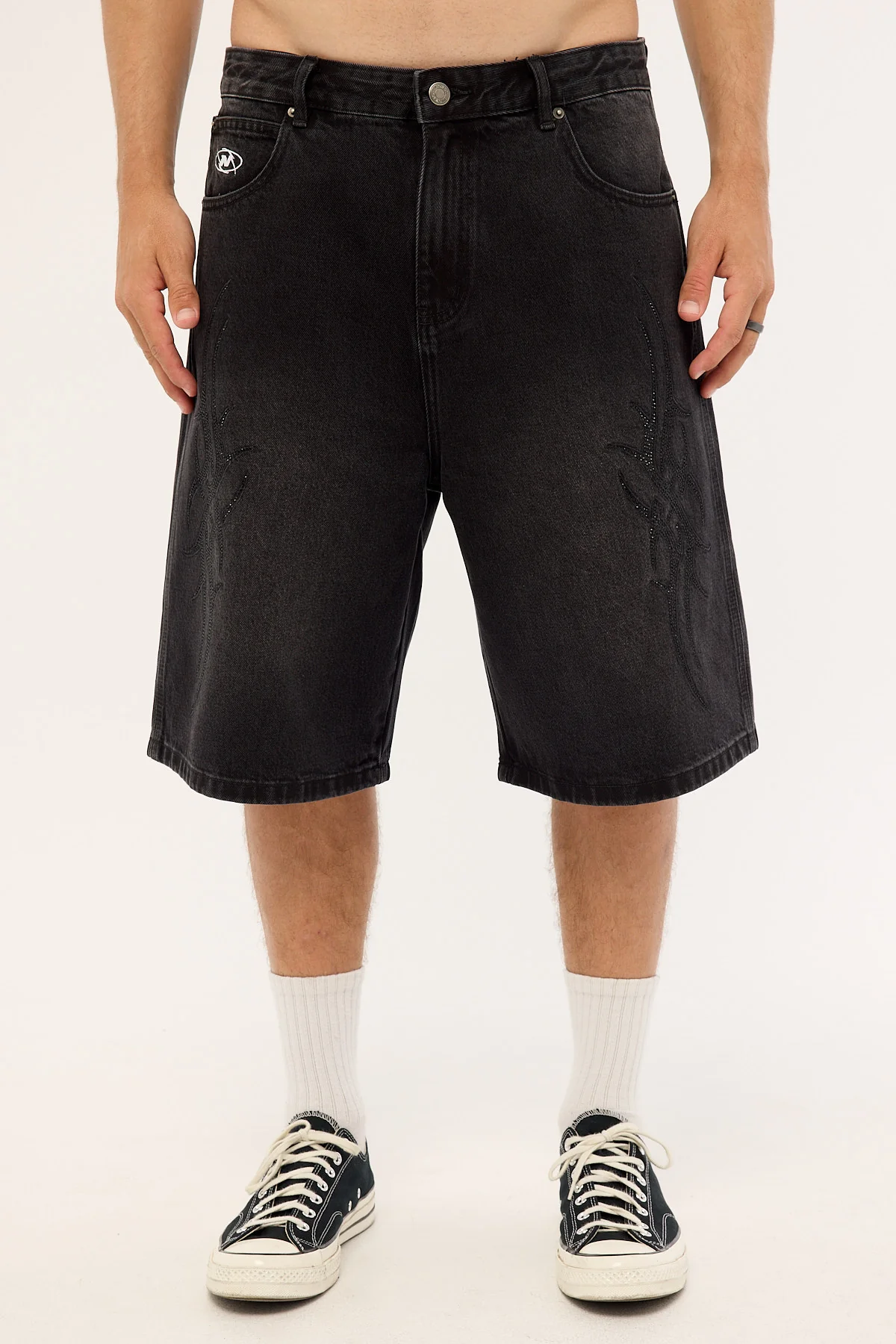 Neovision Brimstone Nexa Baggy Jort Dirty Washed Black - Image 8