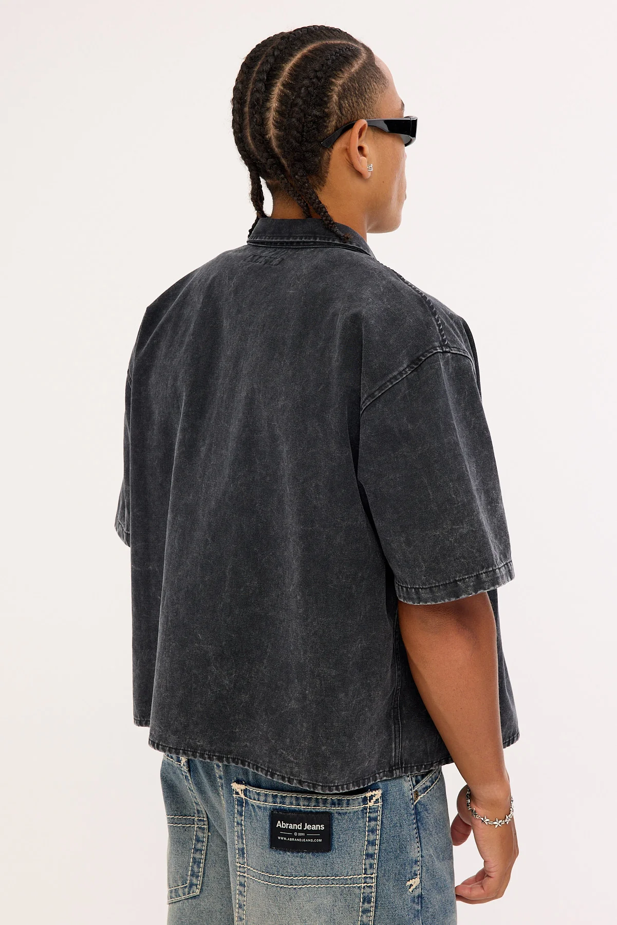 Neovision Cast Oversize Cropped Shirt Acid Black - Image 5